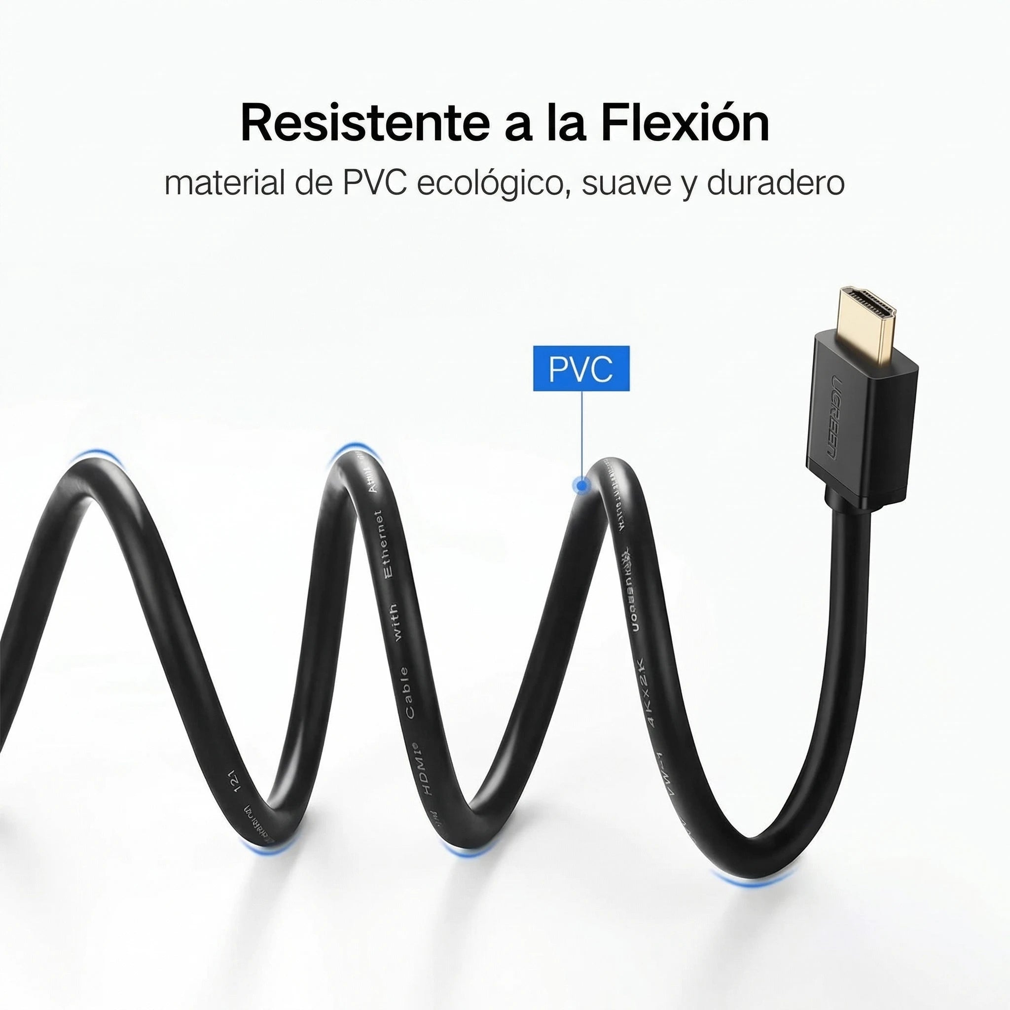 UGREEN CABLE HDMI 1M 4K 60HZ ALTA VELOCIDAD HD104 PARA VIDEO ESTABLE - 3