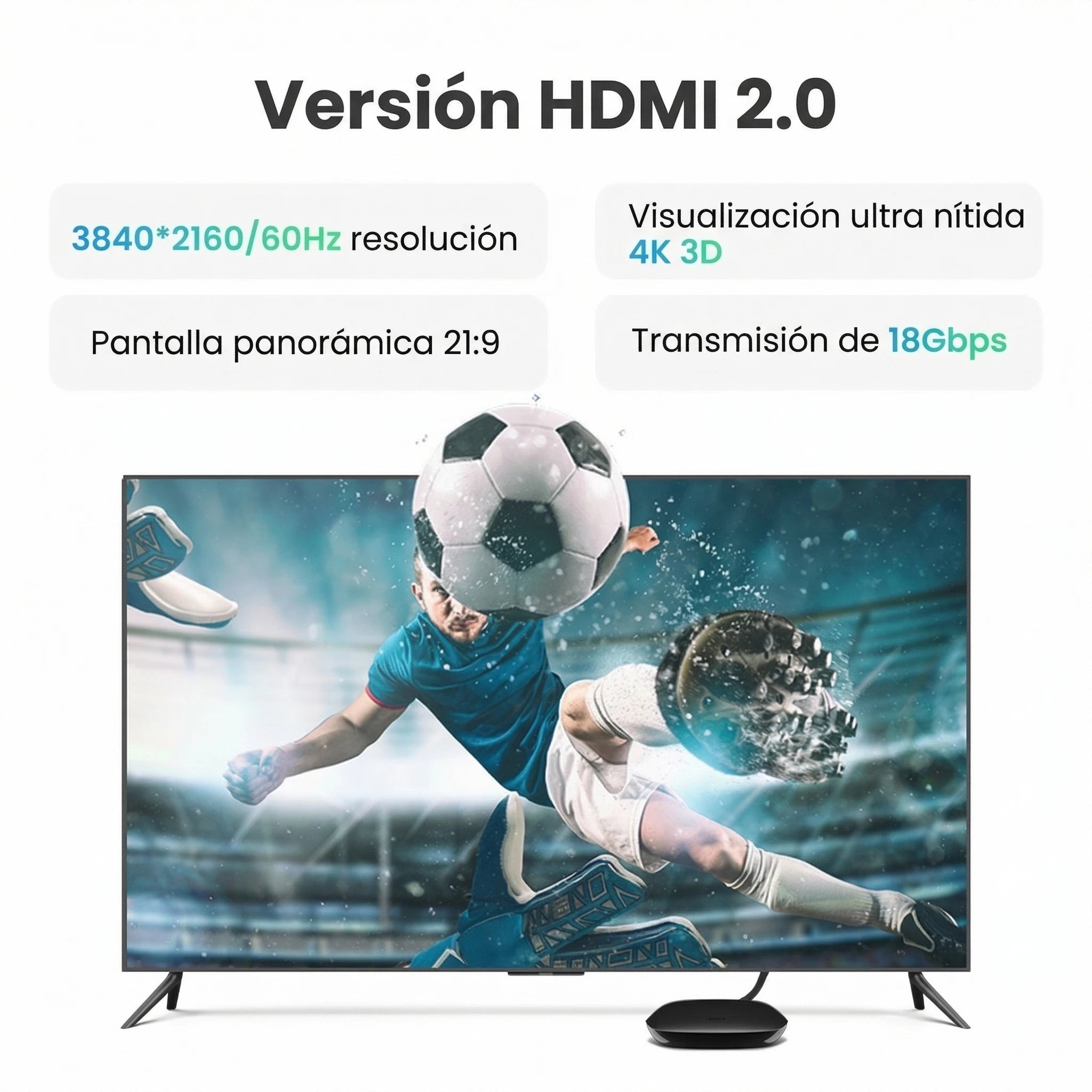 UGREEN CABLE HDMI 1M 4K 60HZ ALTA VELOCIDAD HD104 PARA VIDEO ESTABLE - 5