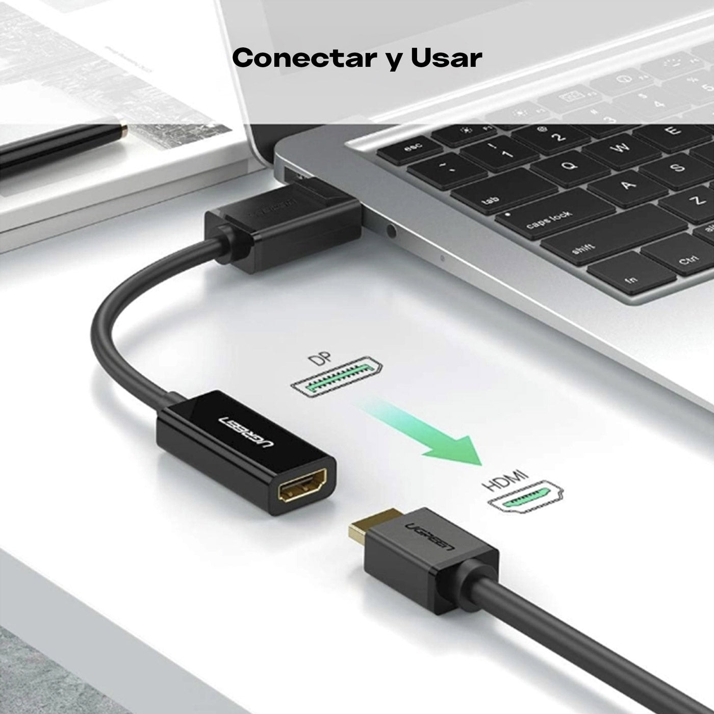 ADAPTADOR/CONVERTIDOR UGREEN DISPLAYPORT A HDMI 4K 30 HZ 40363 - 7