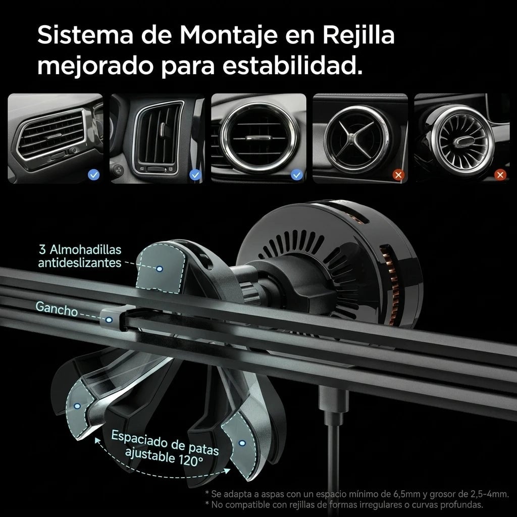 SOPORTE CARGADOR MAGNÉTICO SPIGEN ESSENTIAL PARA AUTO QI2.2 25W - 2