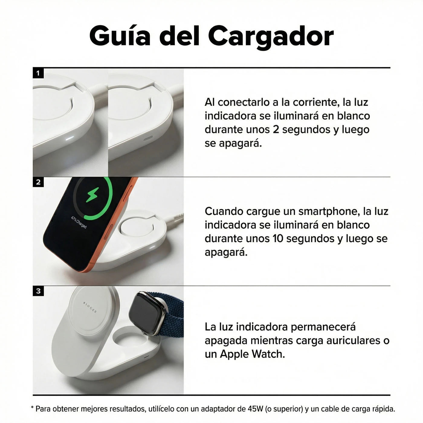 CARGADOR MAGSAFE RINGKE QI2 25W 3-IN-1 FOLDING STAND - 10