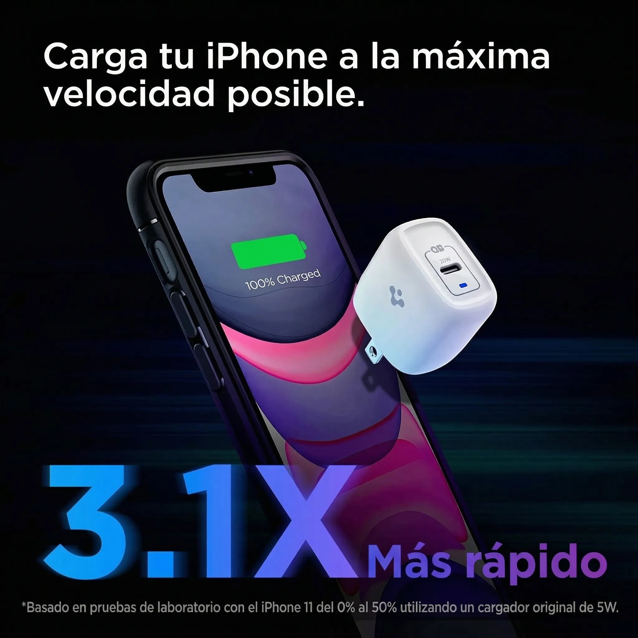 CARGADOR SPIGEN ARCSTATION PRO 20W WALL CHARGER - TIPO C - 4