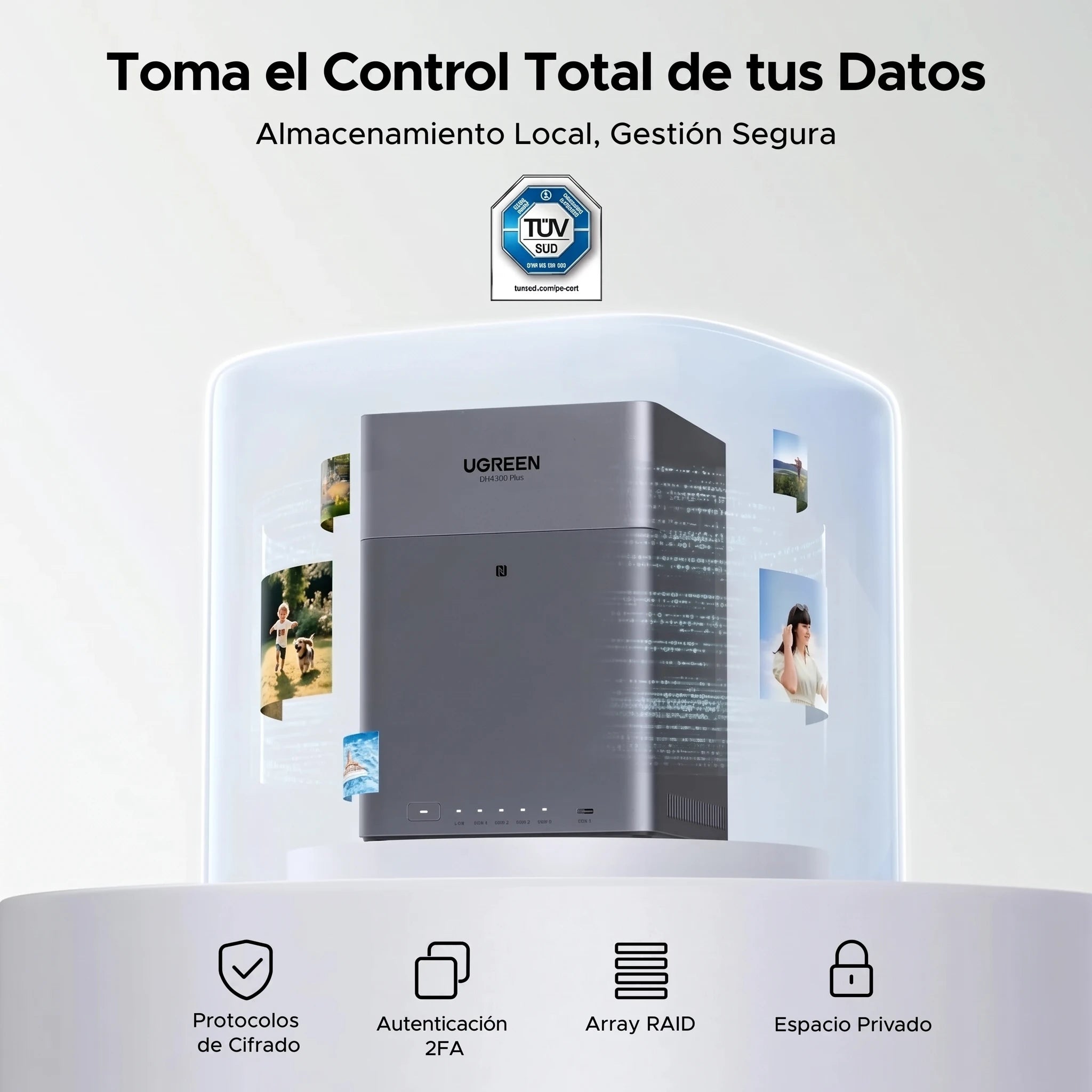 UGREEN NASYNC DH4300 PLUS - NAS 4 BAHÍAS 120TB 2.5GBE - 5