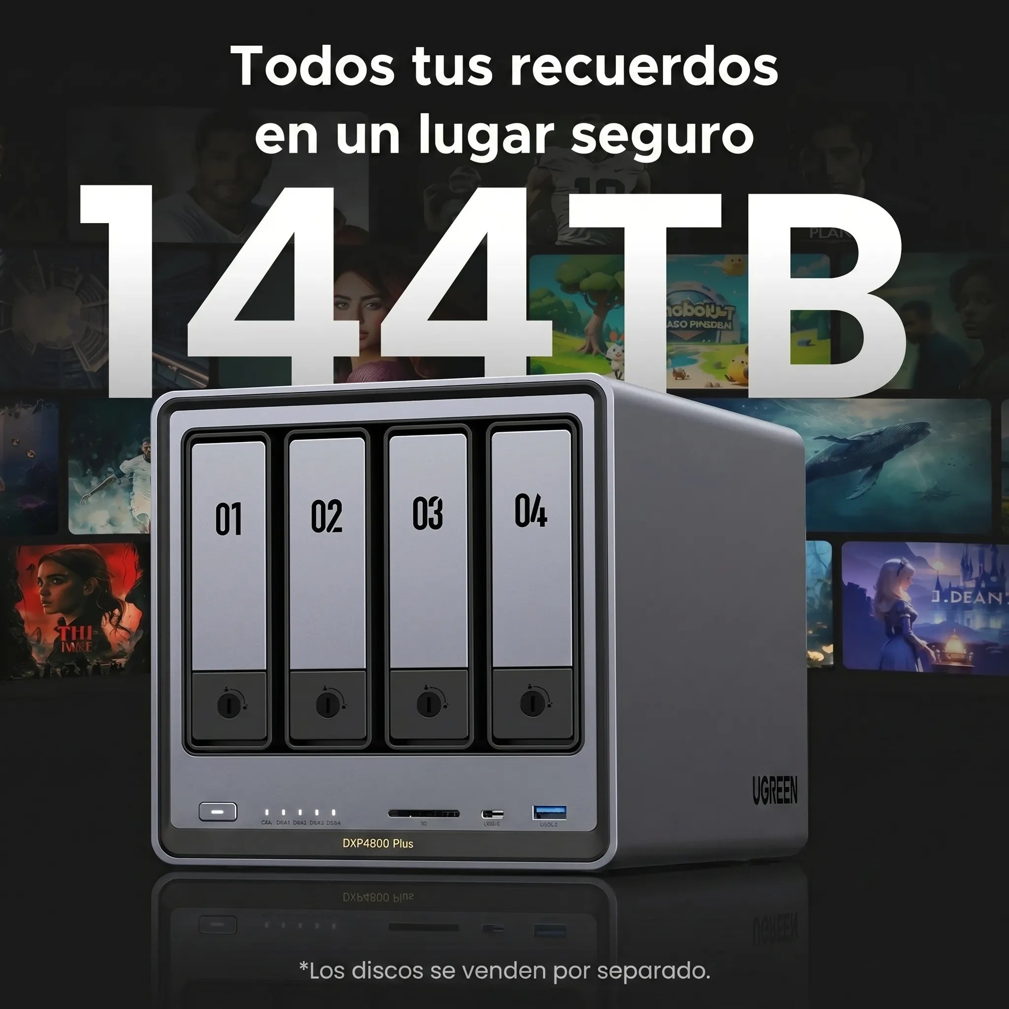 UGREEN NASYNC DXP4800 PLUS - NAS 4 BAHÍAS 10GBE PARA CREADORES - 2
