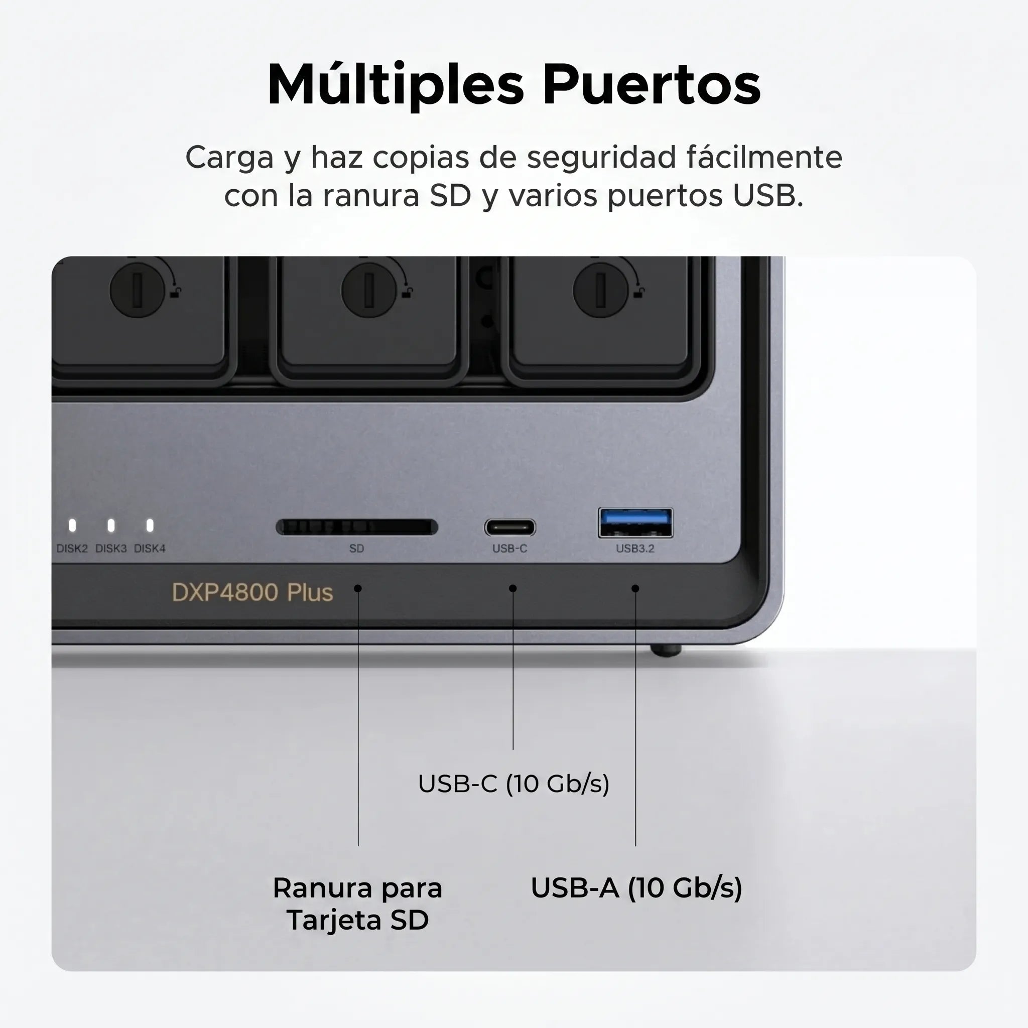 UGREEN NASYNC DXP4800 PLUS - NAS 4 BAHÍAS 10GBE PARA CREADORES - 6