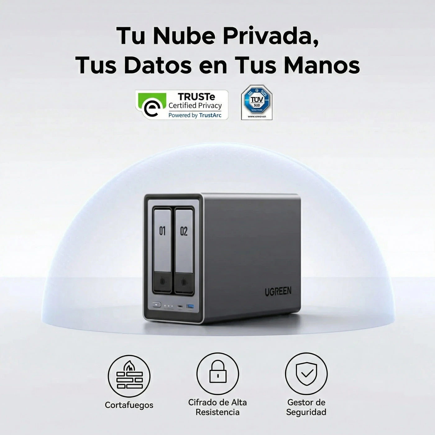 UGREEN NASYNC DXP2800 - NAS 2 BAHÍAS 2.5GBE PARA HOGAR Y OFICINA - 6