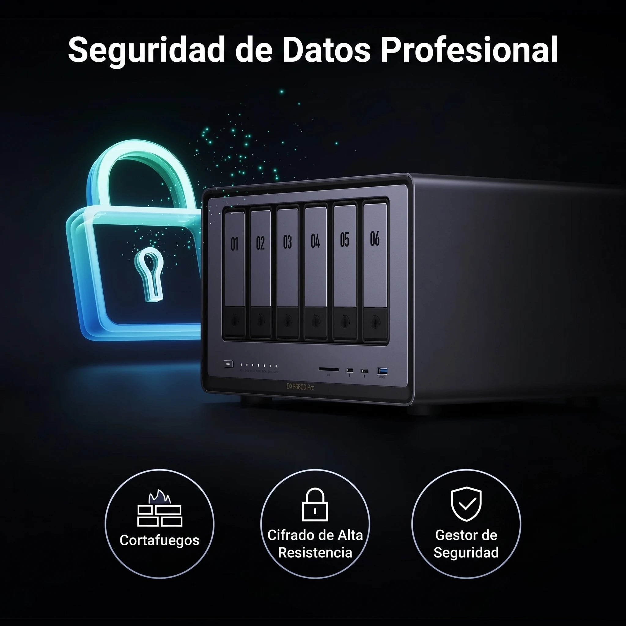 UGREEN NASYNC DXP6800 PRO - NAS 6 BAHÍAS 196TB 10GBE - 7