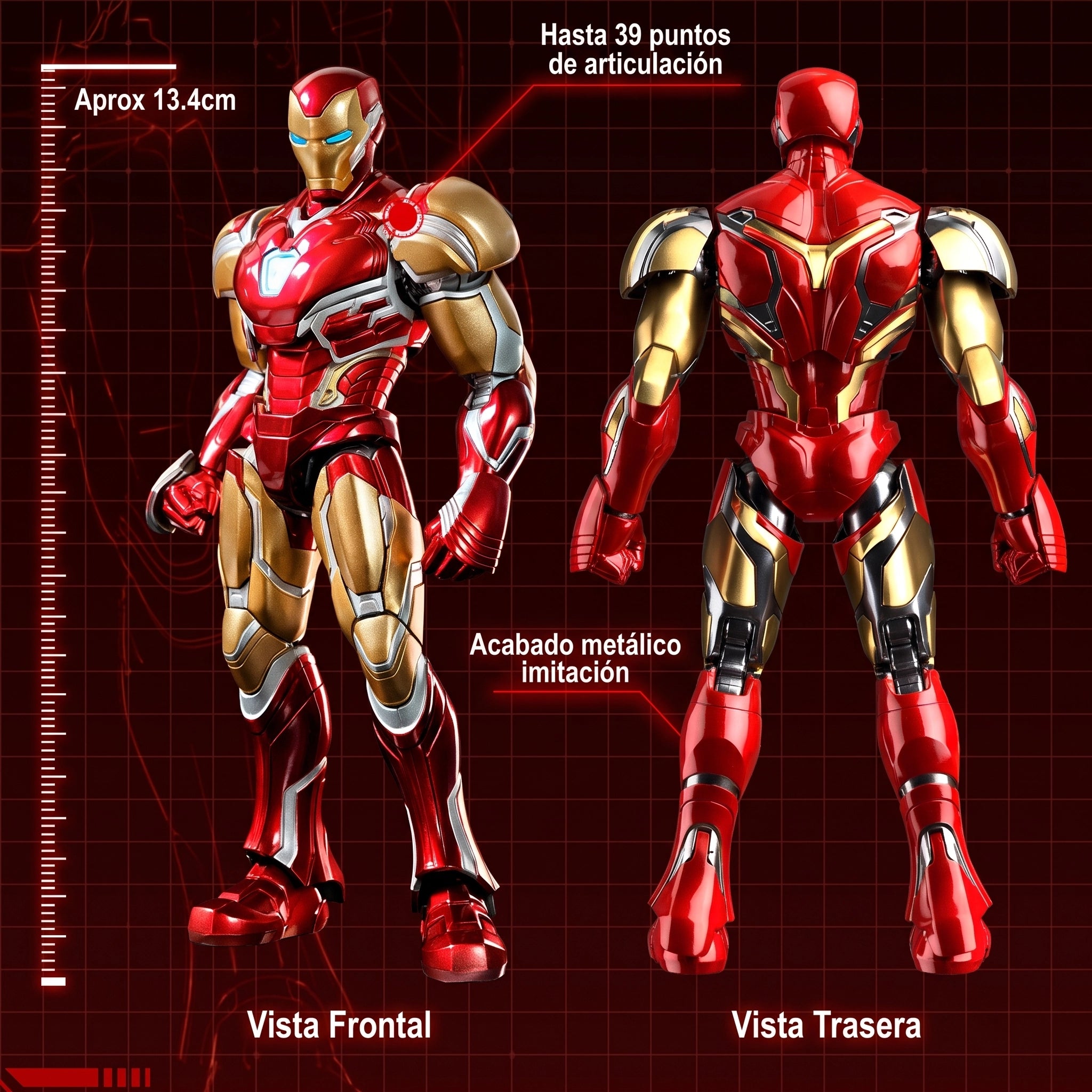BLOKEES IRON MAN MK85 - FIGURA ARMABLE MARVEL 149 PIEZAS - 4