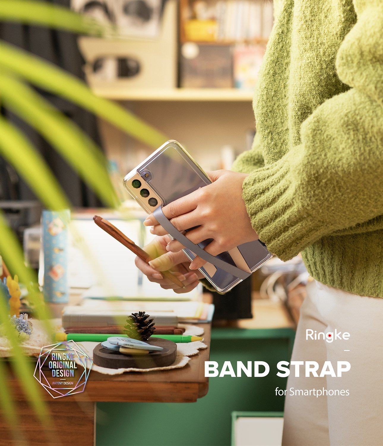 SUJETADOR RINGKE BAND STRAP PARA CELULAR AMARILLO NEON - 7