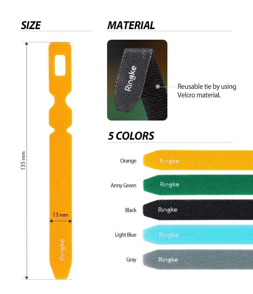 ORGANIZADOR DE CABLES RINGKE MAGIC CABLE TIE 10 UNIDADES - 4