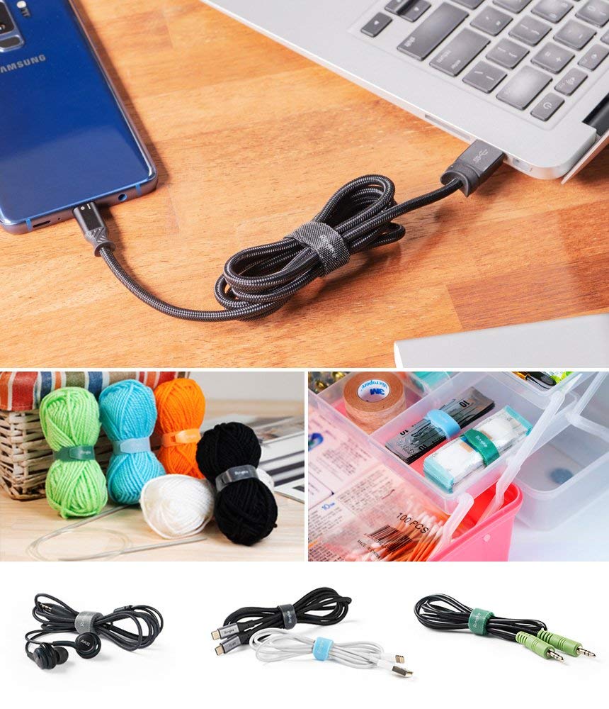 ORGANIZADOR DE CABLES RINGKE MAGIC CABLE TIE 10 UNIDADES - 8