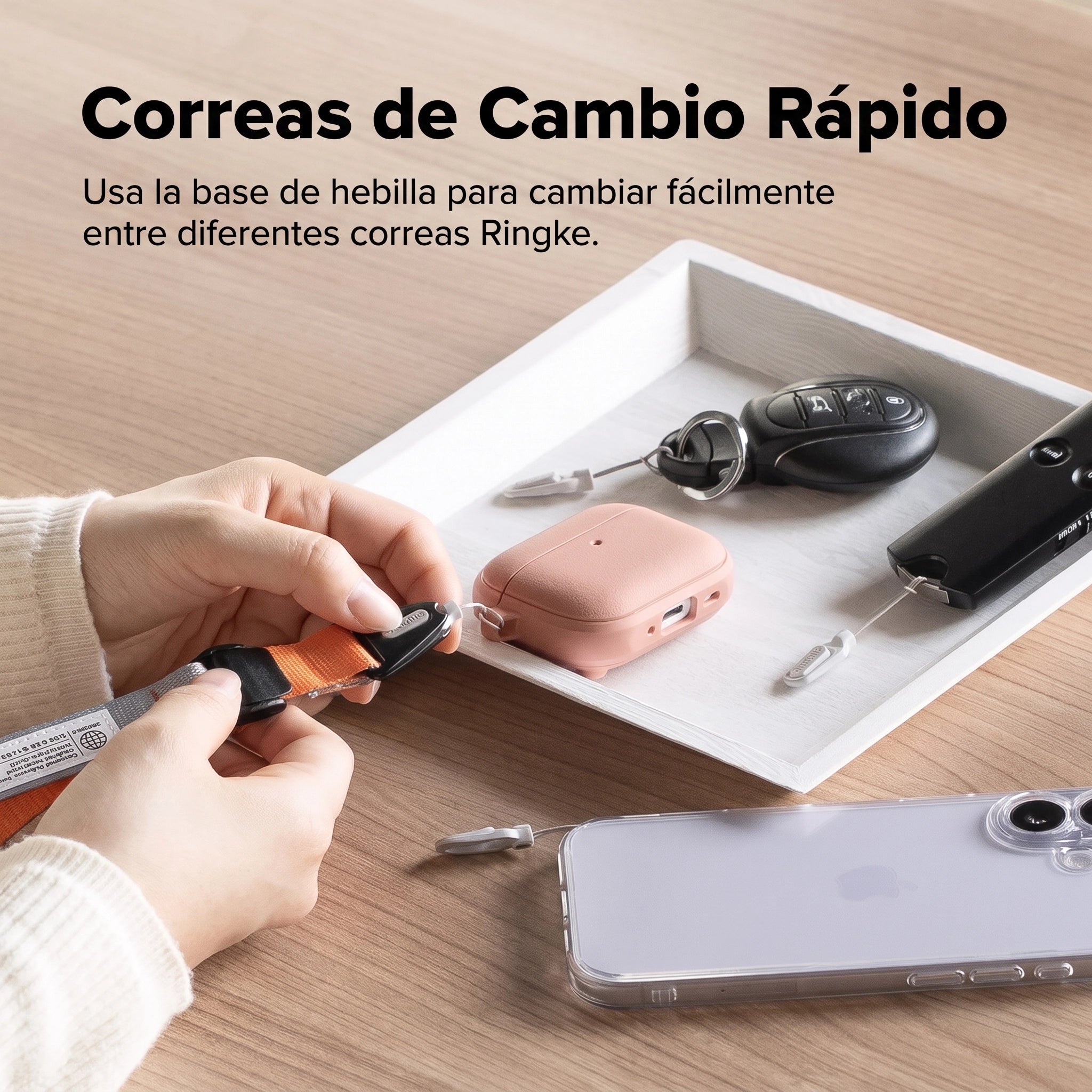 CORREA MANO RINGKE CAM BUCKLE HAND STRAP NARANJA - 7