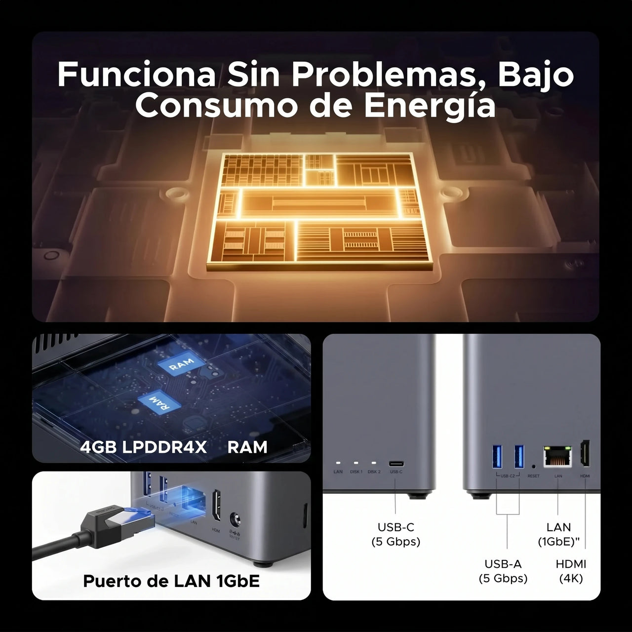 UGREEN NASYNC DH2300 NAS 2 BAHÍAS 60TB 1GBE - 7