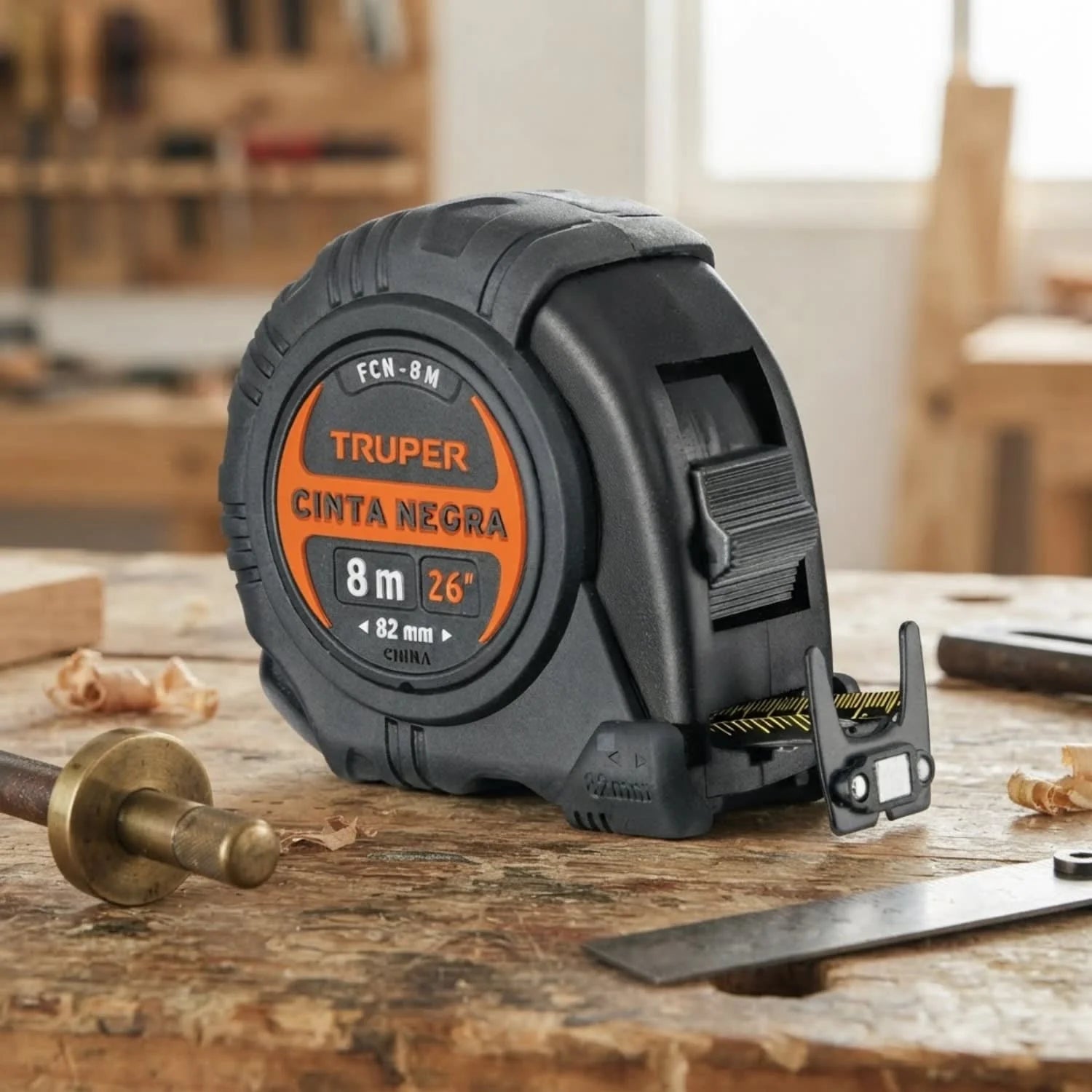 WINCHA CONTRA IMPACTOS 8 M, CINTA NEGRA 26 MM, TRUPER - 2