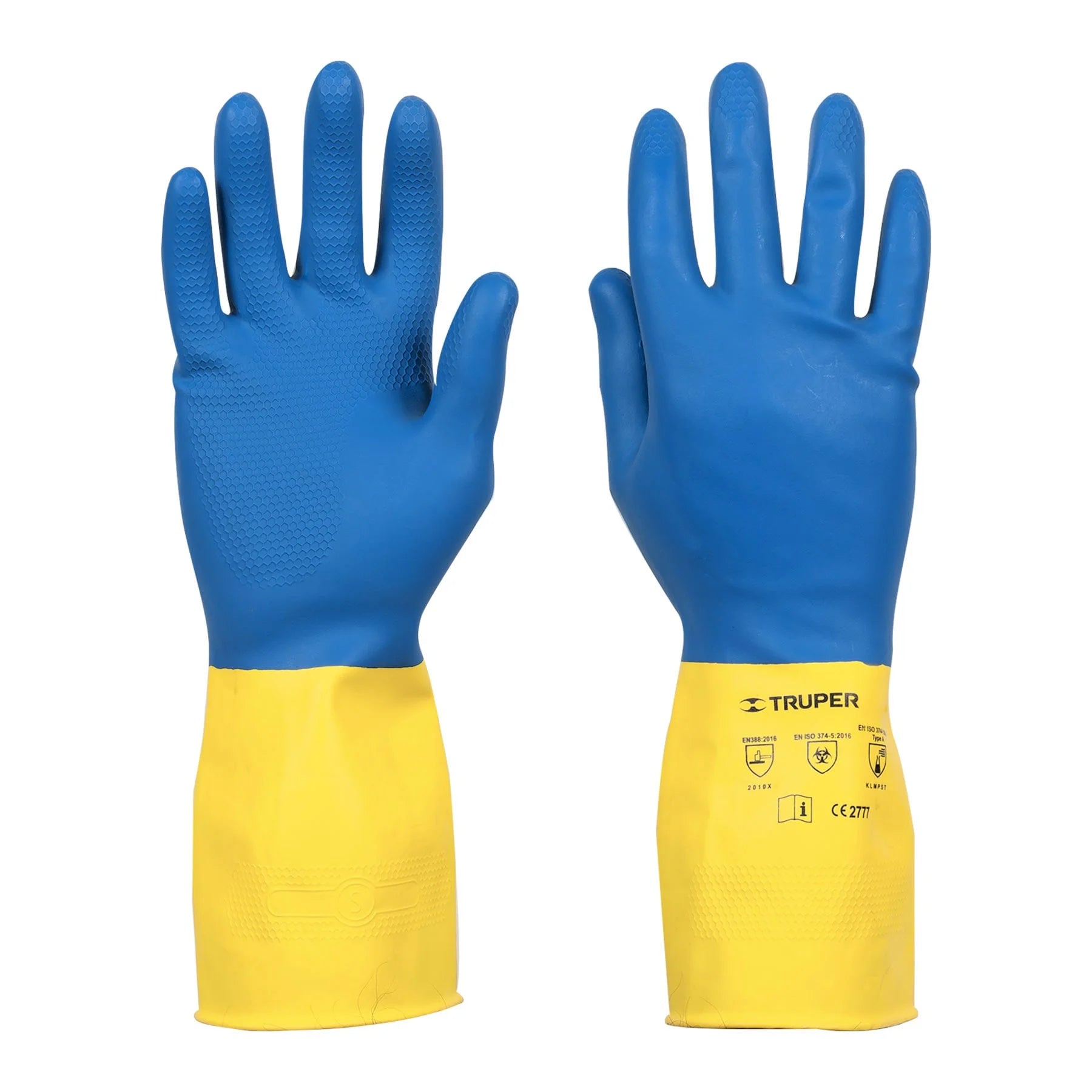 GUANTES DE LÁTEX REFORZADOS PARA LIMPIEZA, MEDIANOS, TRUPER - 1