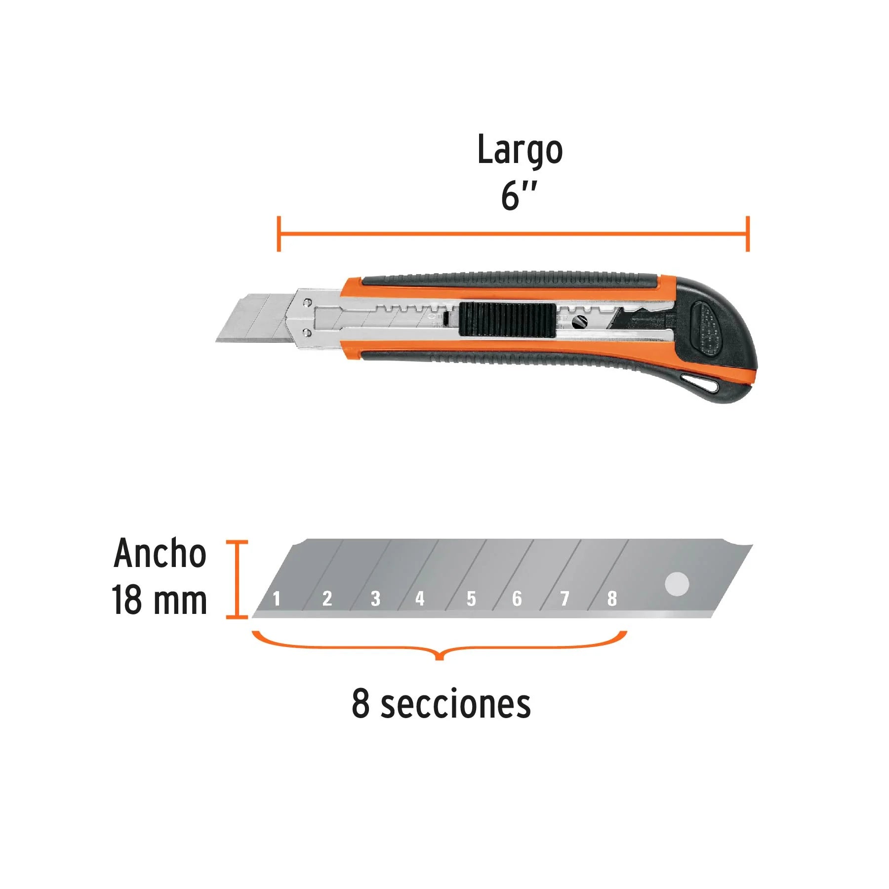 CUTTER PROFESIONAL 18MM CON ALMA METÁLICA Y GRIP TRUPER - 2
