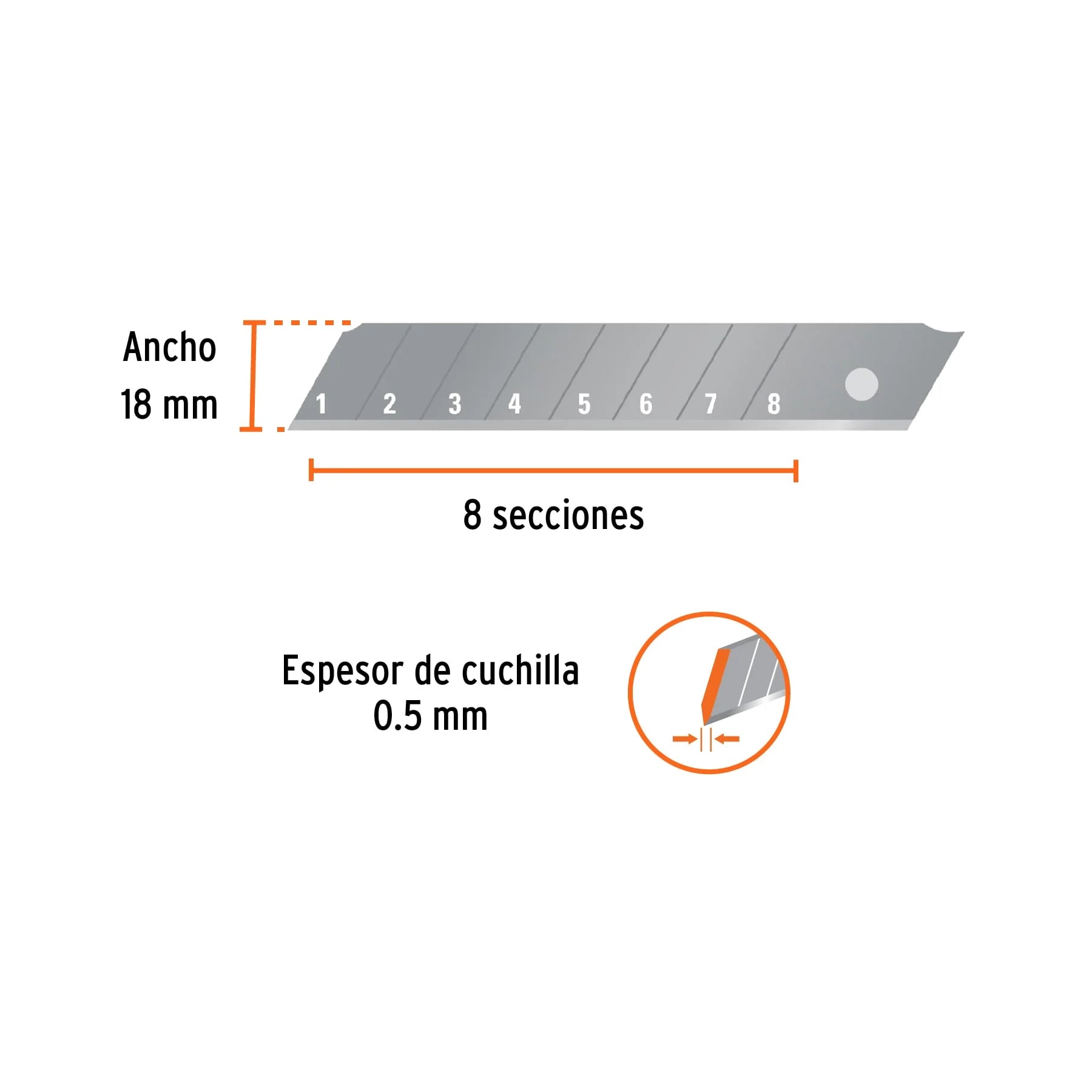 ESTUCHE CON 50 NAVAJAS SK4 DE 18 MM PARA CUCHILLA, TRUPER - 2