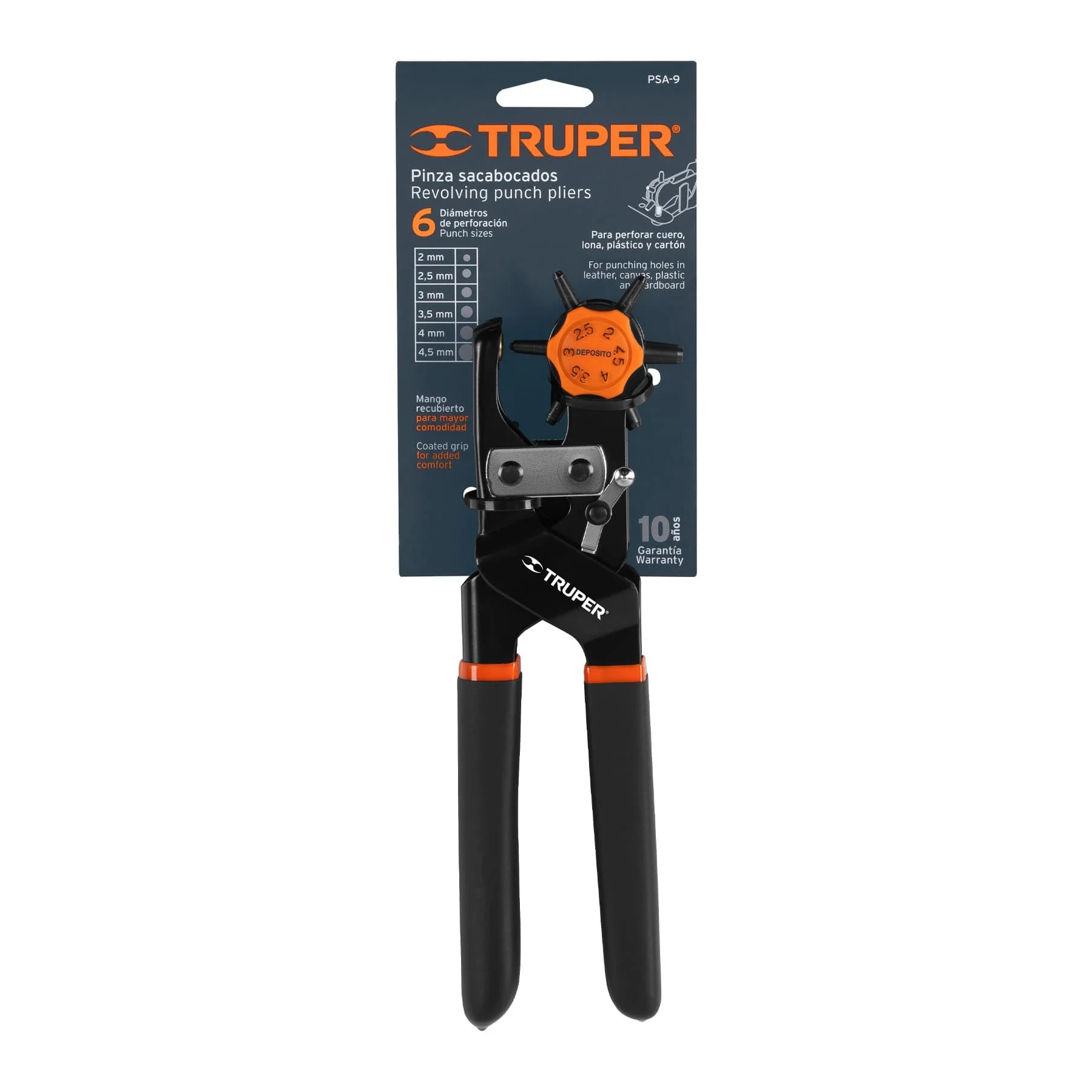 ALICATE SACABOCADOS 9' MANGO DE PVC, TRUPER - 1