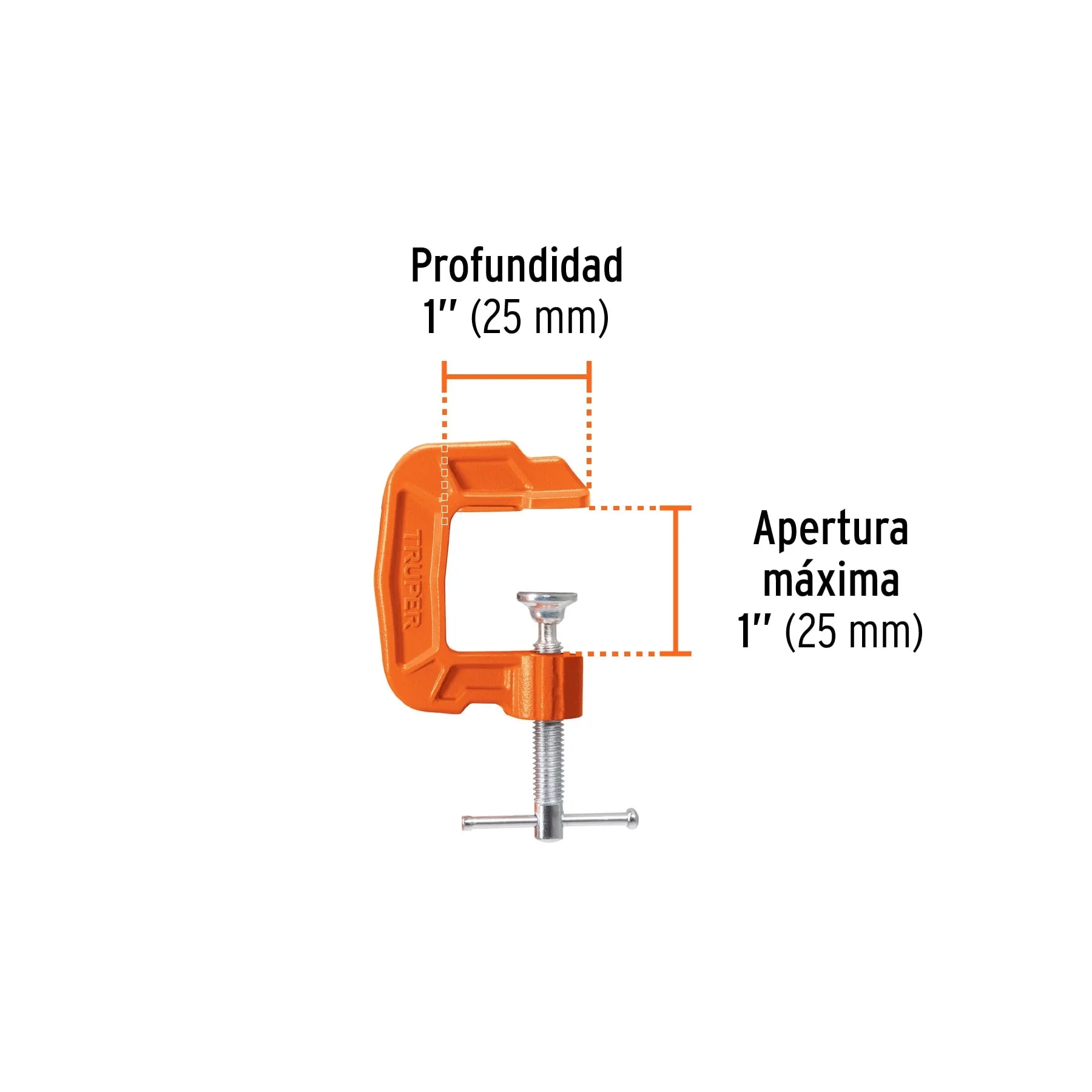 PRENSA 1'' DE HIERRO NODULAR PARA CARPINTERÍA TRUPER - 2