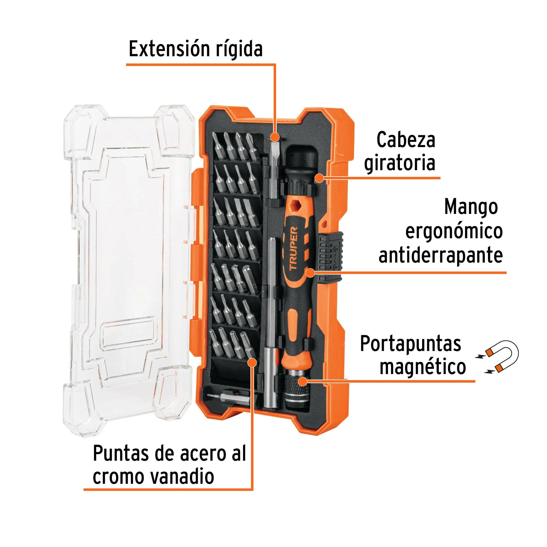 DESARMADOR JOYERO CON 30 PUNTAS Y EXTENSIÓN TRUPER - 2