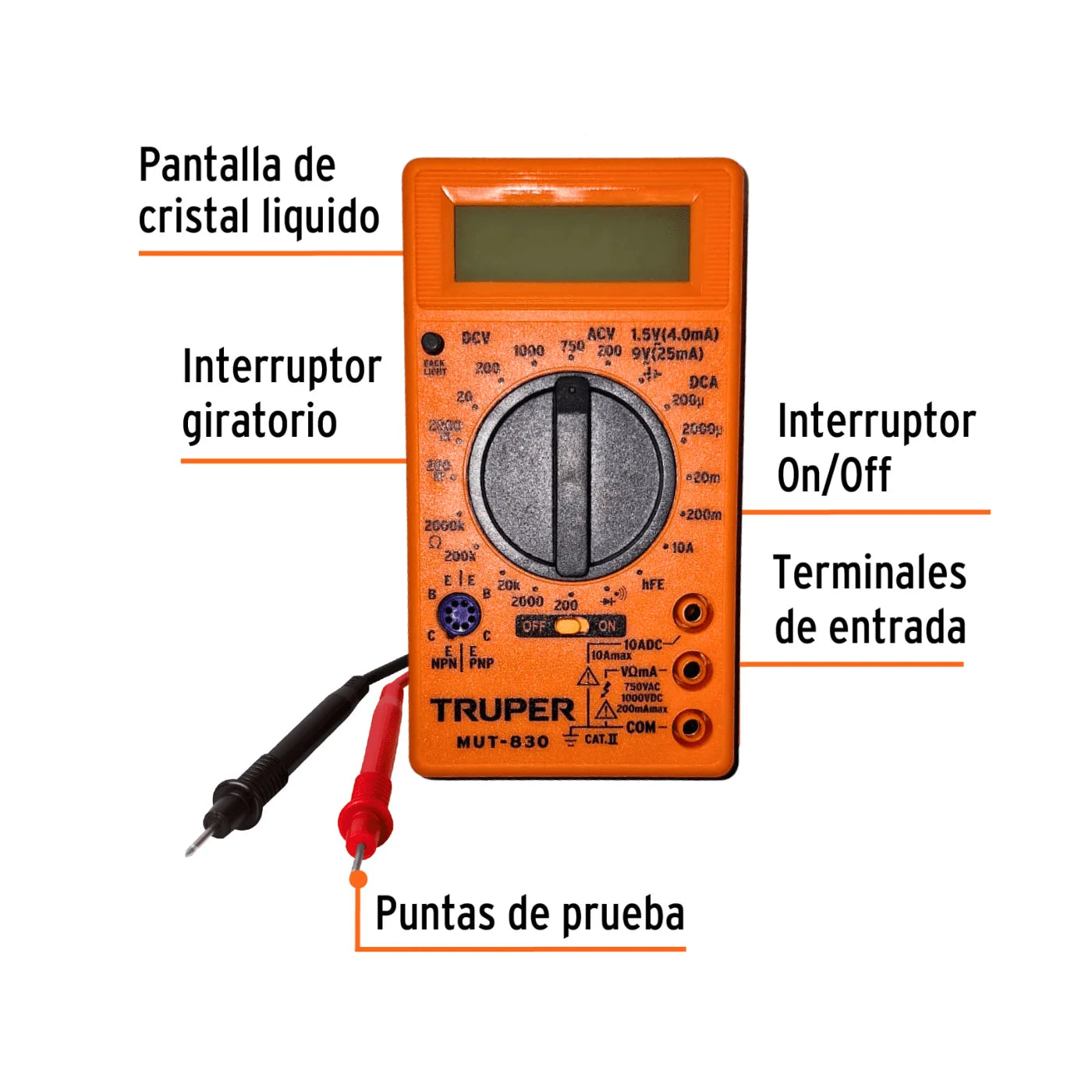 MULTIMETRO DIGITAL MULTITESTER TRUPER - 2