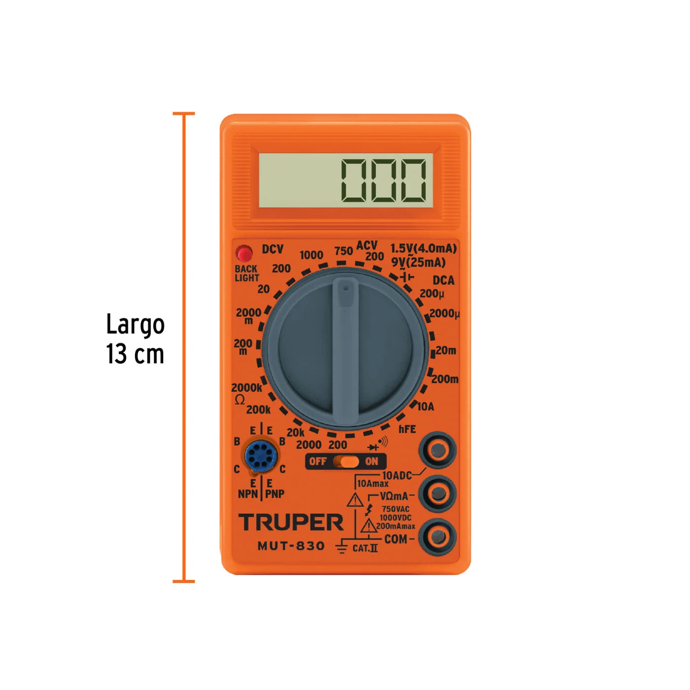 MULTIMETRO DIGITAL MULTITESTER TRUPER - 5