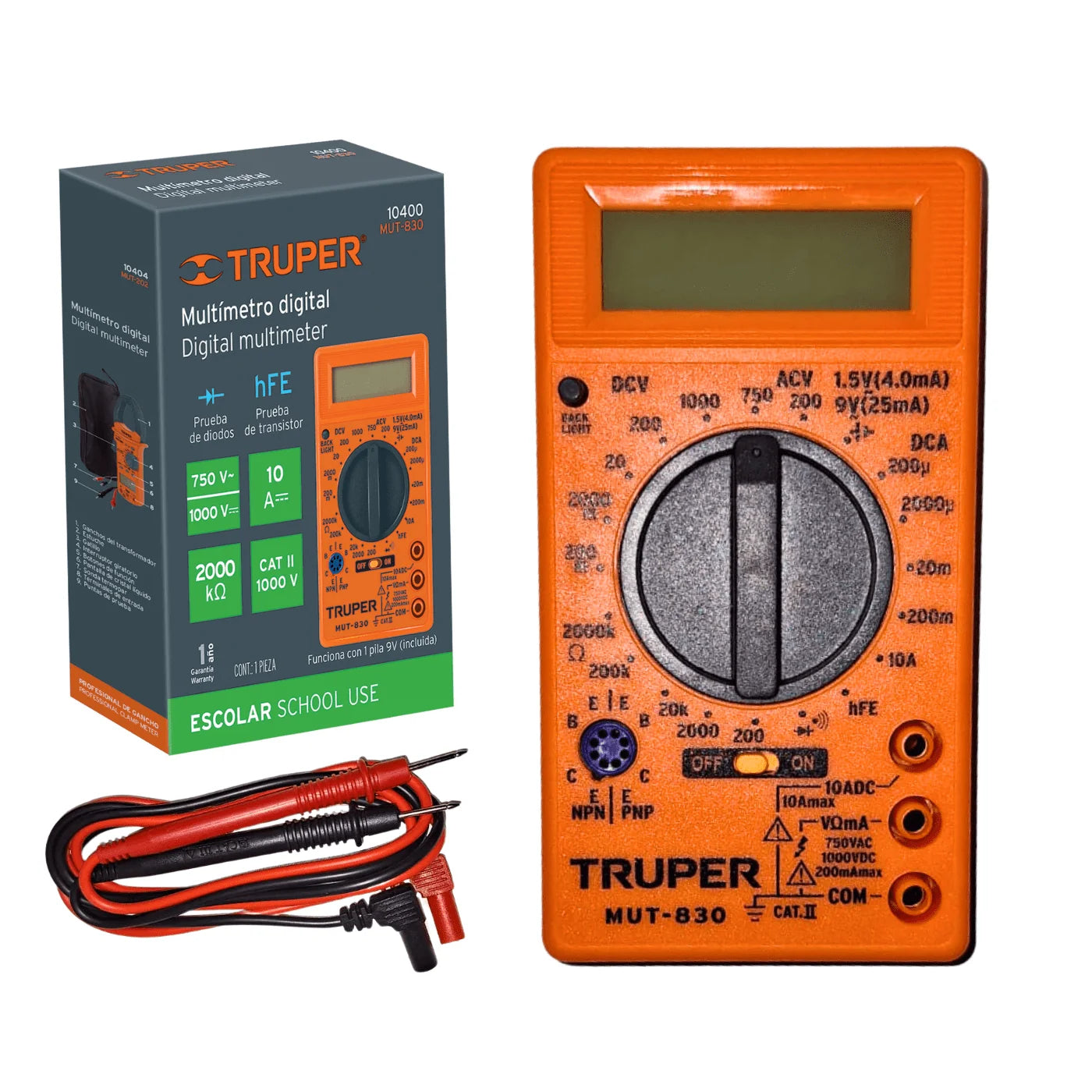MULTIMETRO DIGITAL MULTITESTER TRUPER - 6