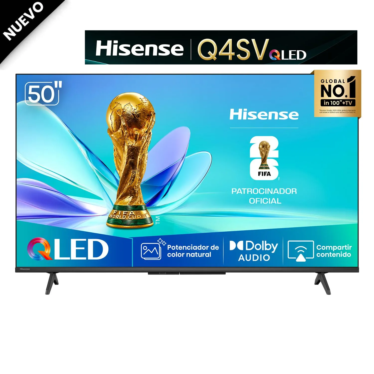 TELEVISOR HISENSE 50 QLED FHD 50Q4SV DOLBY AUDIO - 1