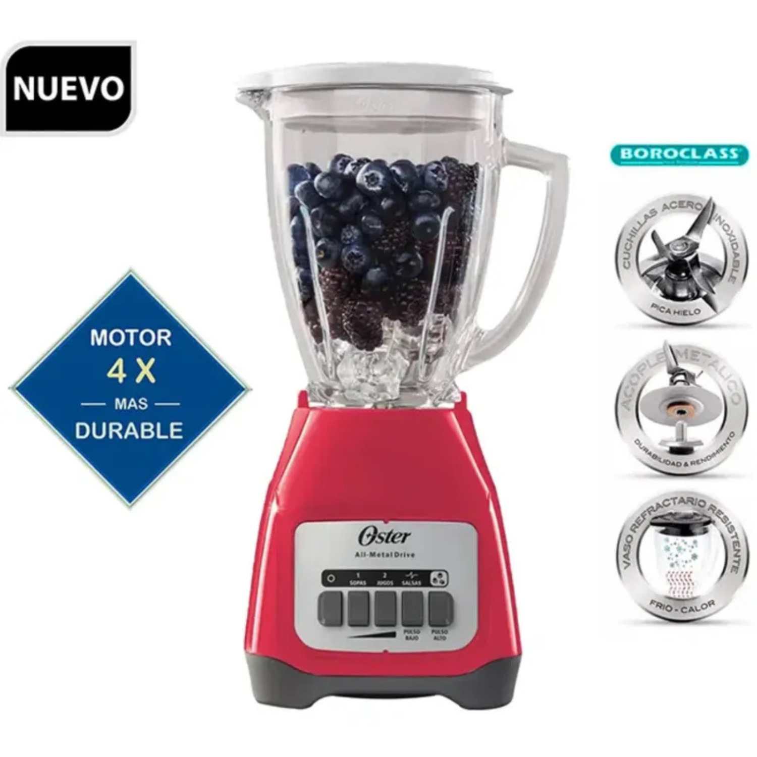 LICUADORA OSTER 2 VELOCIDADES 1.5 LT SANDIA BLSTKAG-MPB - 1