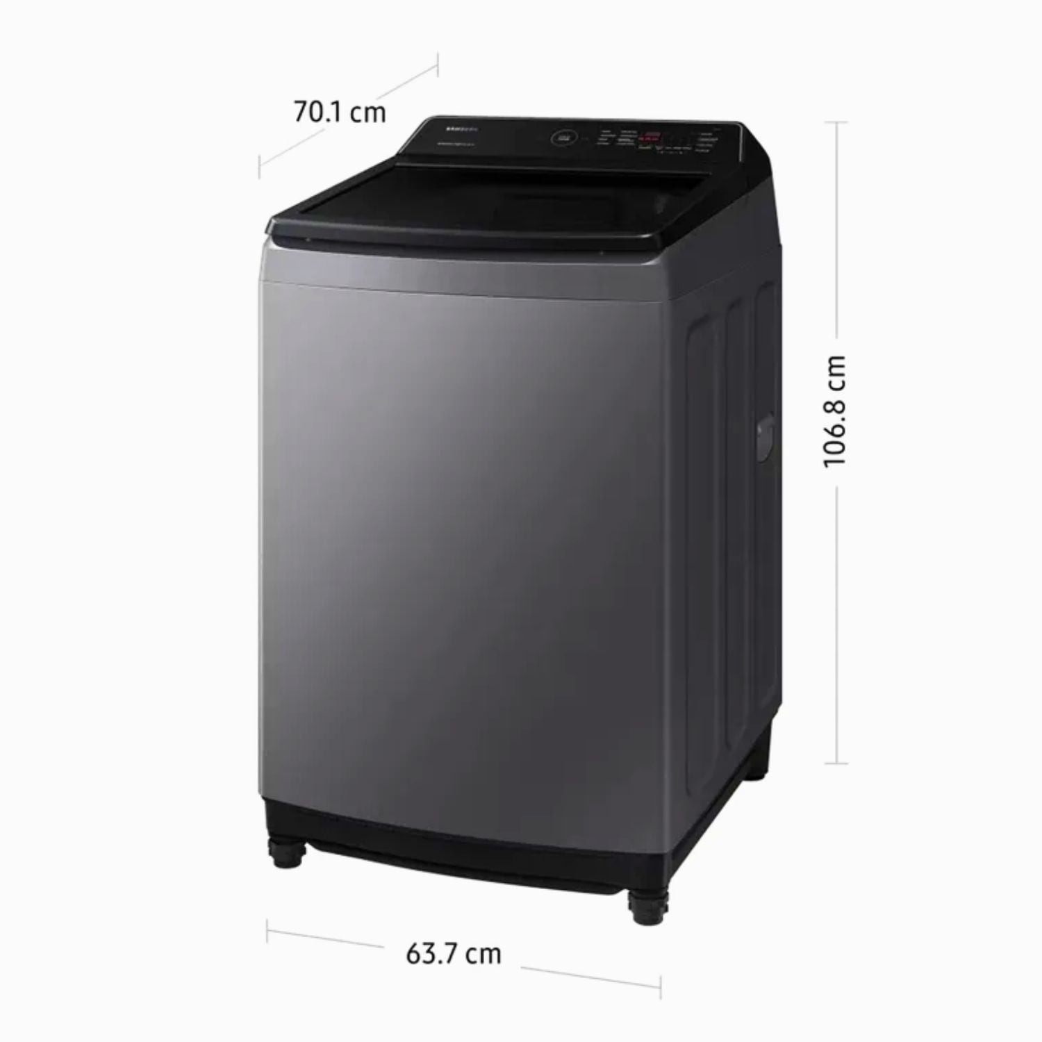 LAVADORA SAMSUNG ECOBUBBLE 17KG  WA40F17E7CPE   Grafito - 2
