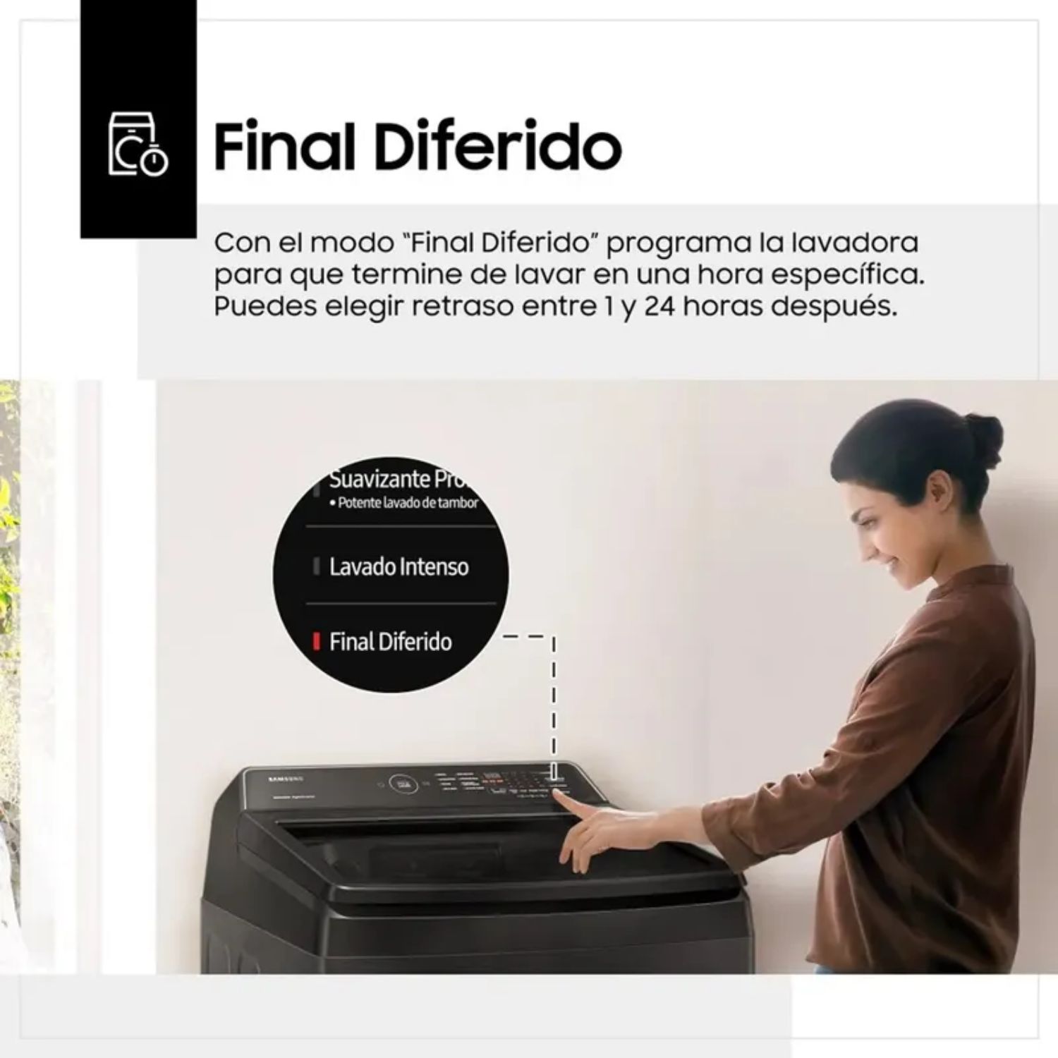 LAVADORA SAMSUNG ECOBUBBLE 17KG  WA40F17E7CPE   Grafito - 6
