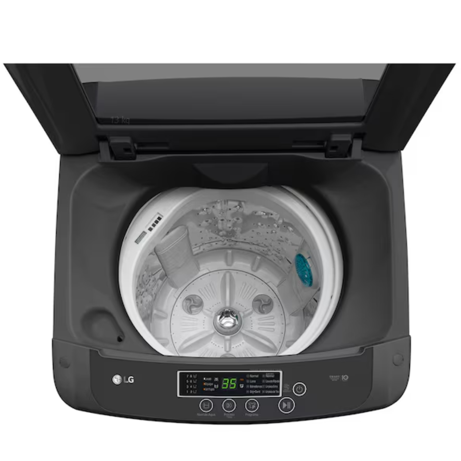 LAVADORA LG 13 KG CARGA SUPERIOR CON TURBODRUM WT13BVTB NEGRO CLARO - 5