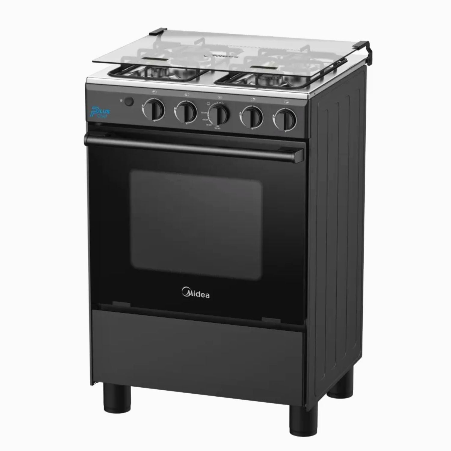 COCINA A GAS MIDEA 24' MGS24FS2LFABBC-PE 4 QUEMADORES – NEGRO - 2