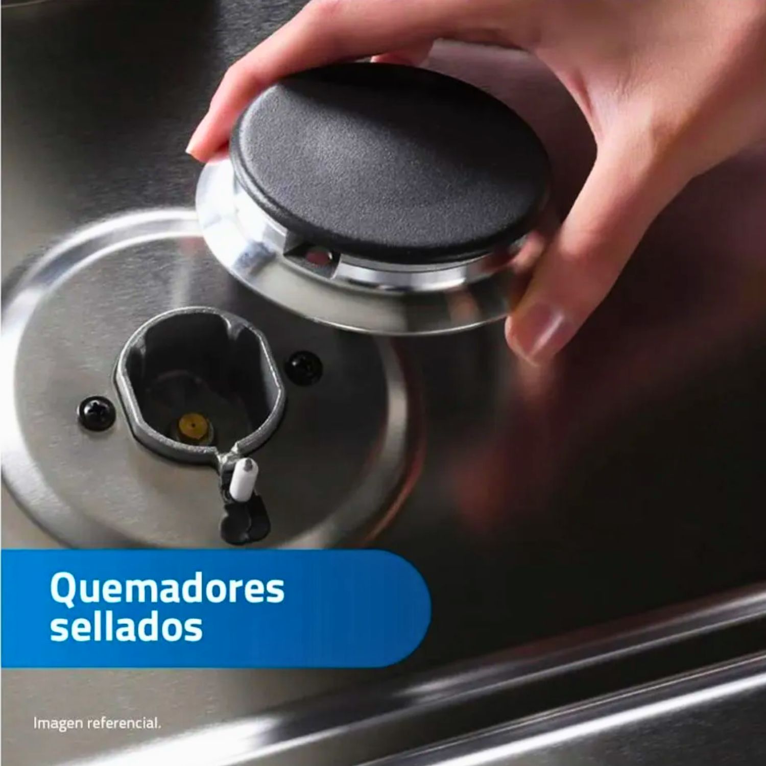 COCINA A GAS MIDEA 24' MGS24FS2LFABBC-PE 4 QUEMADORES – NEGRO - 6