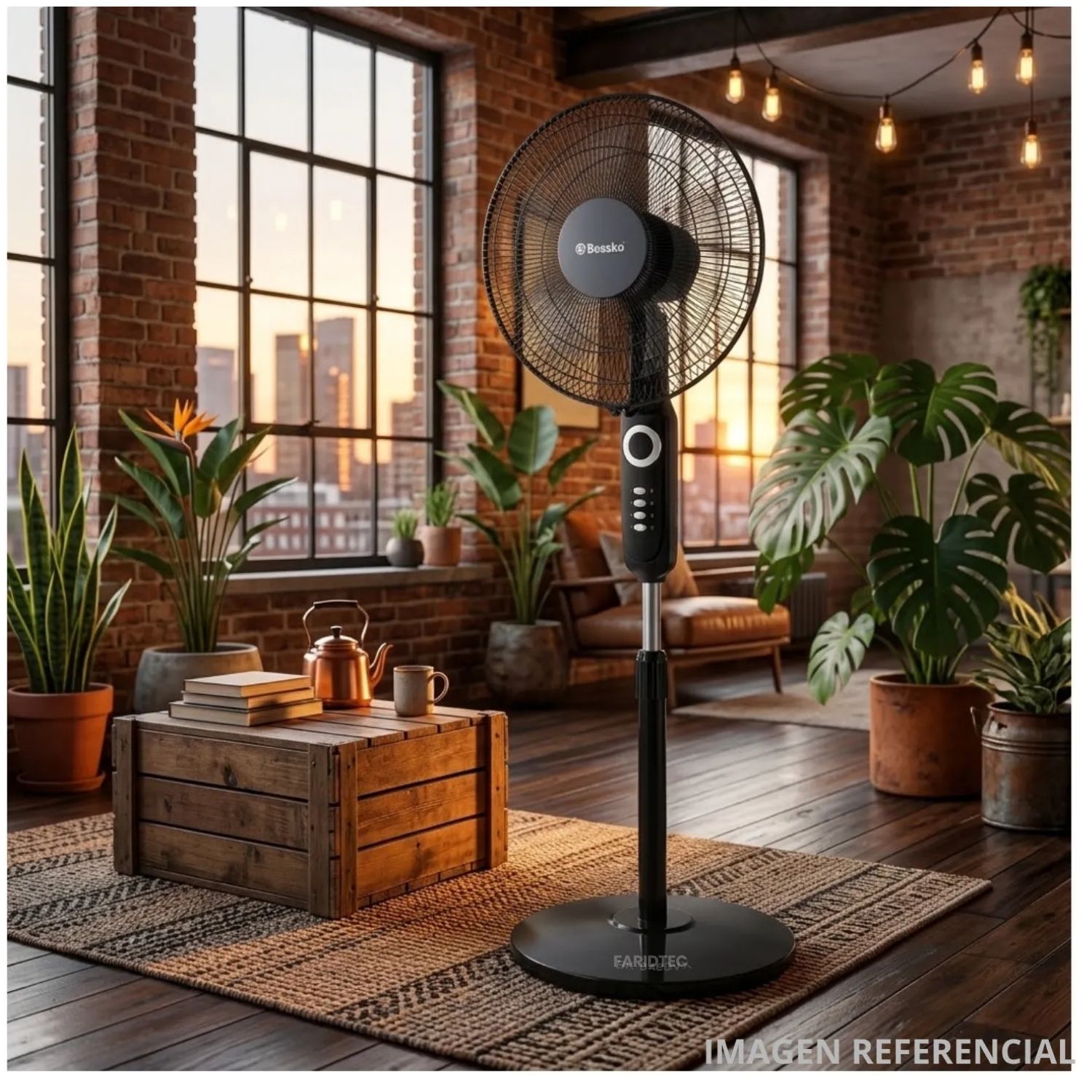 VENTILADOR DE PEDESTAL BOSSKO BK-8460VX DE 16 PULGADAS 3 VELOCIDADES - 2