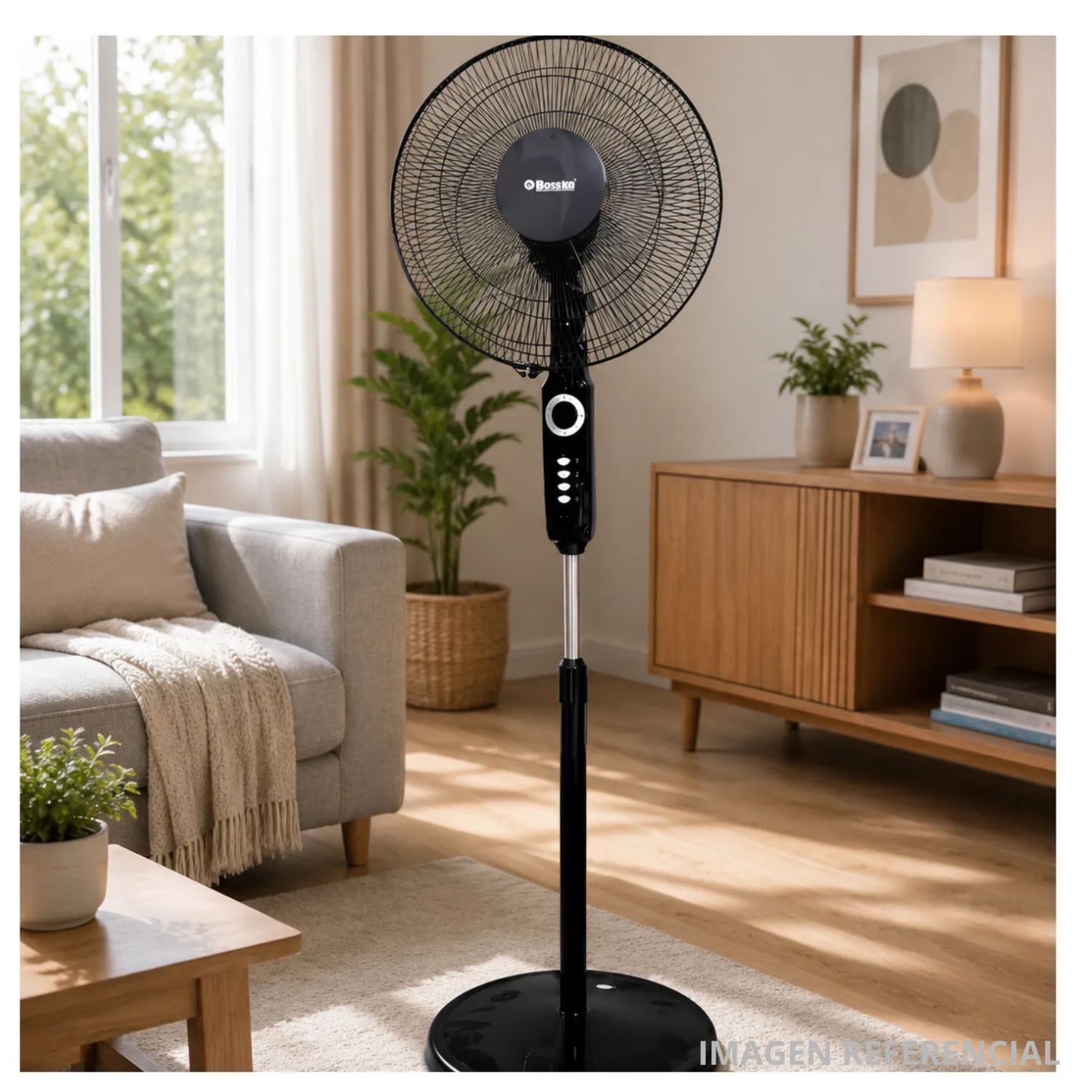 VENTILADOR DE PEDESTAL BOSSKO BK-8460VX DE 16 PULGADAS 3 VELOCIDADES - 3