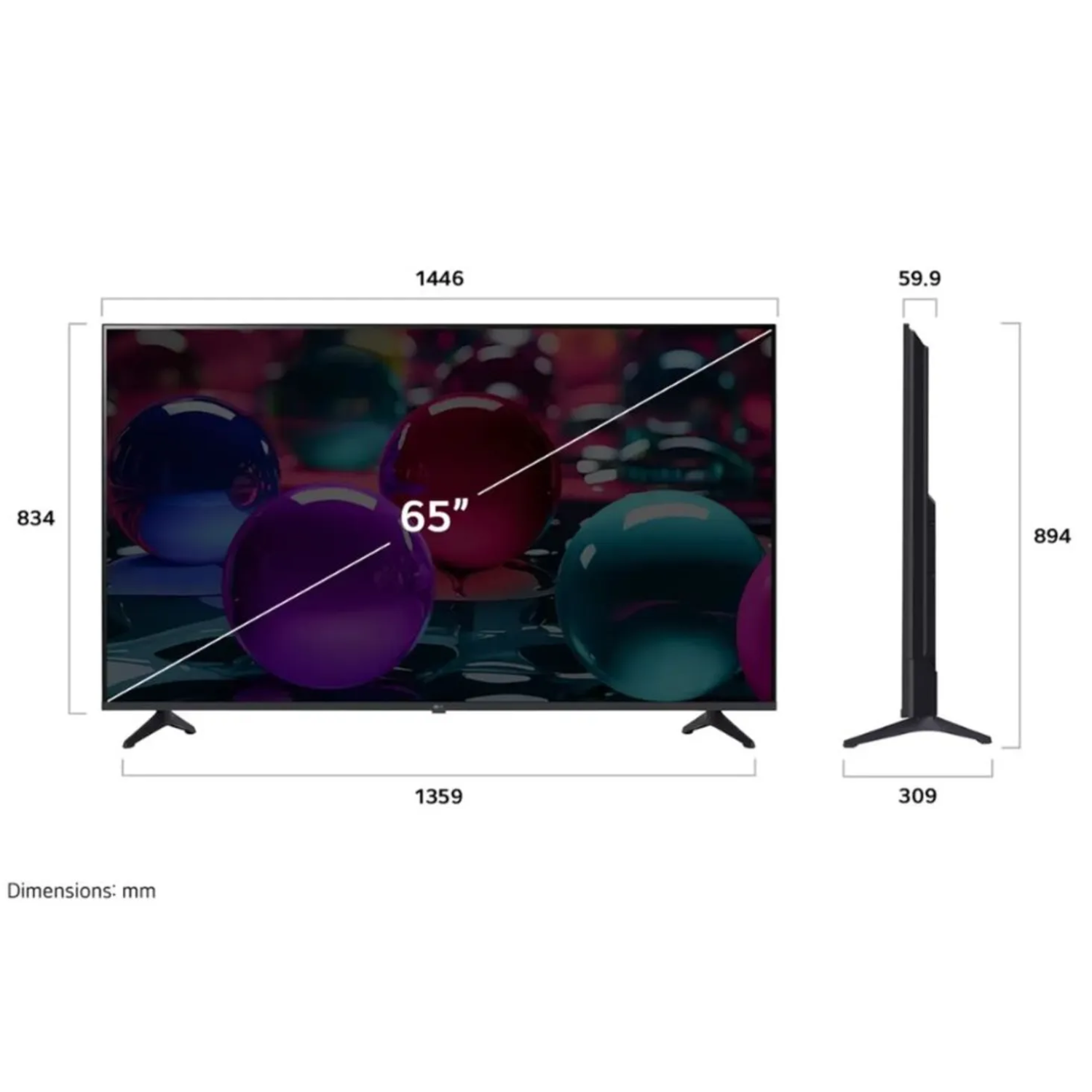 TELEVISOR LG 65 PULG ULTRA HD 4K AI THINQ 65UA7300PSB MODELO 2025- NEGRO - 2