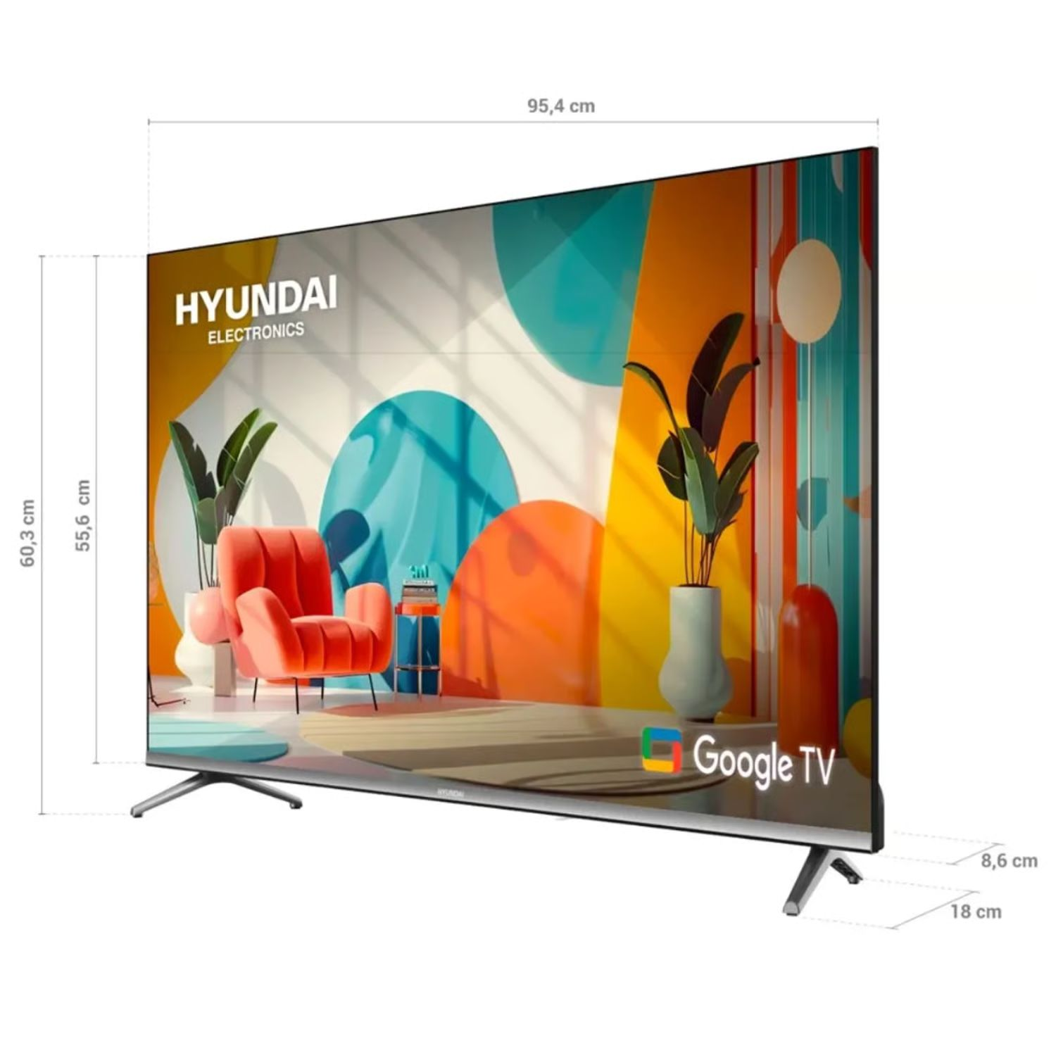 TELEVISOR SMART TV HYUNDAI QLED 43'  GOOGLE TV HYLED4326QG - 2