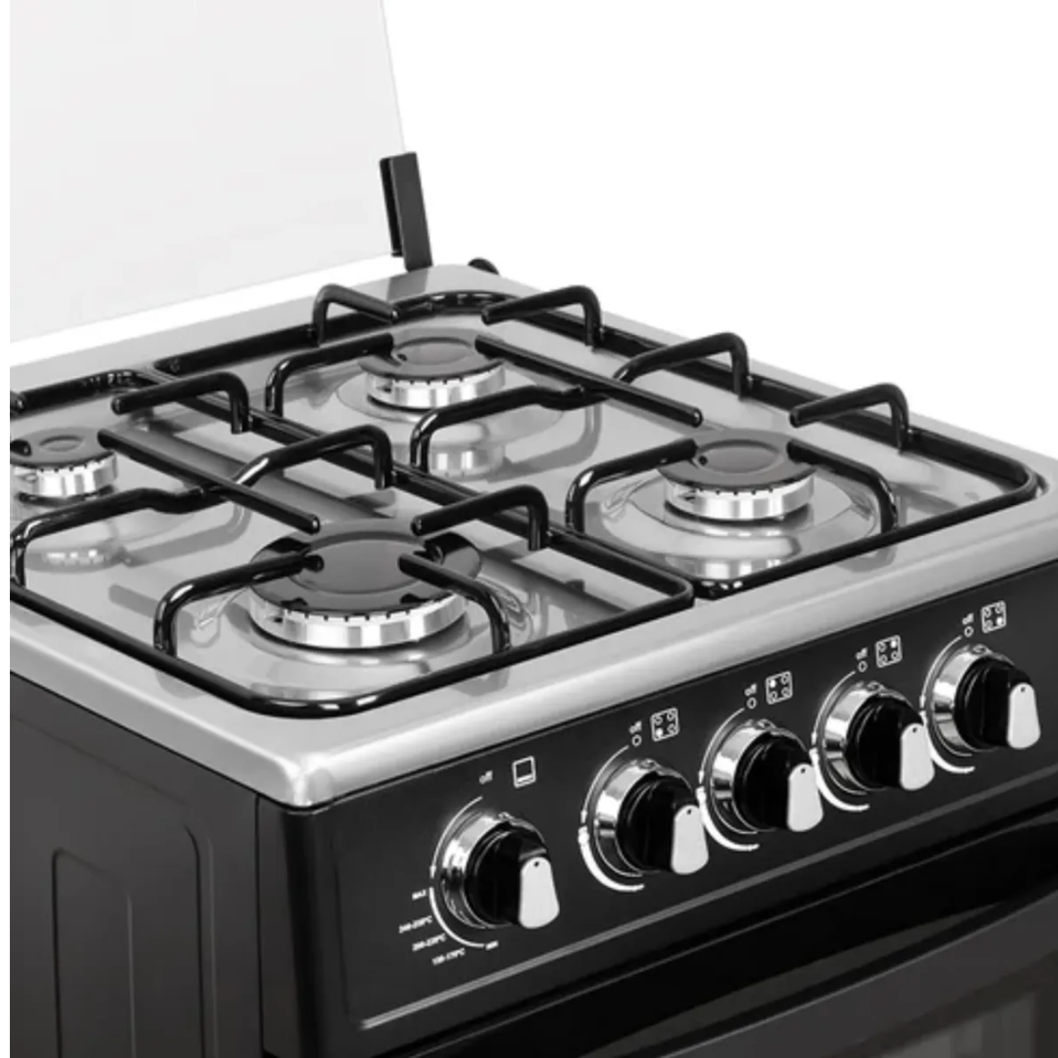COCINA DE PIE MIRAY A GAS 4 HORNILLAS NEGRO - IRIS PLUS GLP - 6
