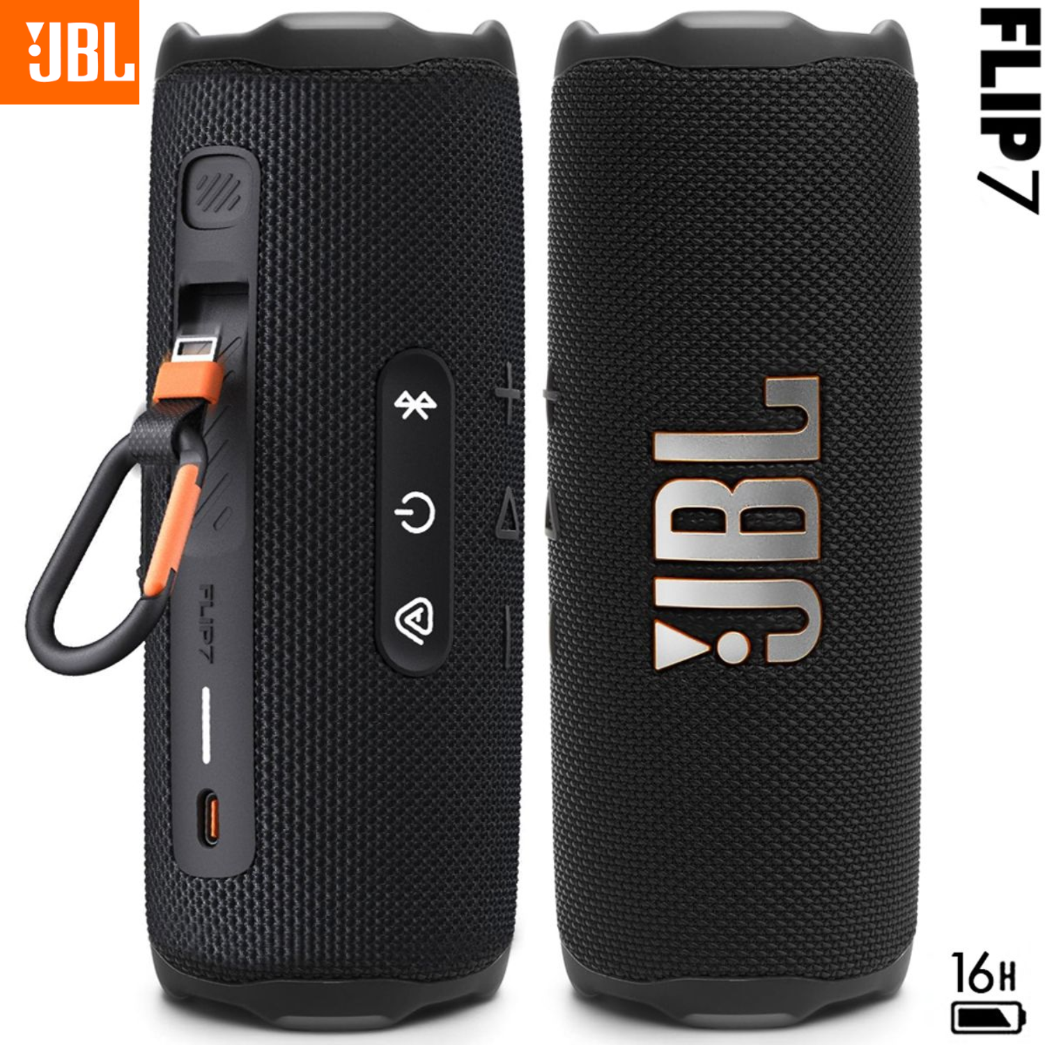 PARLANTE BLUETOOTH PORTÁTIL JBL FLIP 7 NEGRO - 1