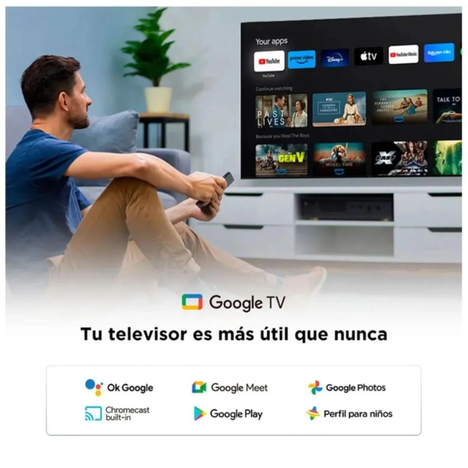 TELEVISOR TCL QLED 75' SMART UHD 4K GOOGLE TV 75T6C - 5