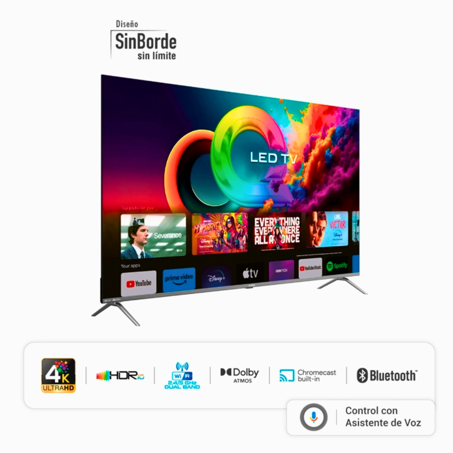 TELEVISOR HYUNDAI 65' HYLED6513QG 4K QLED GRIS - 2