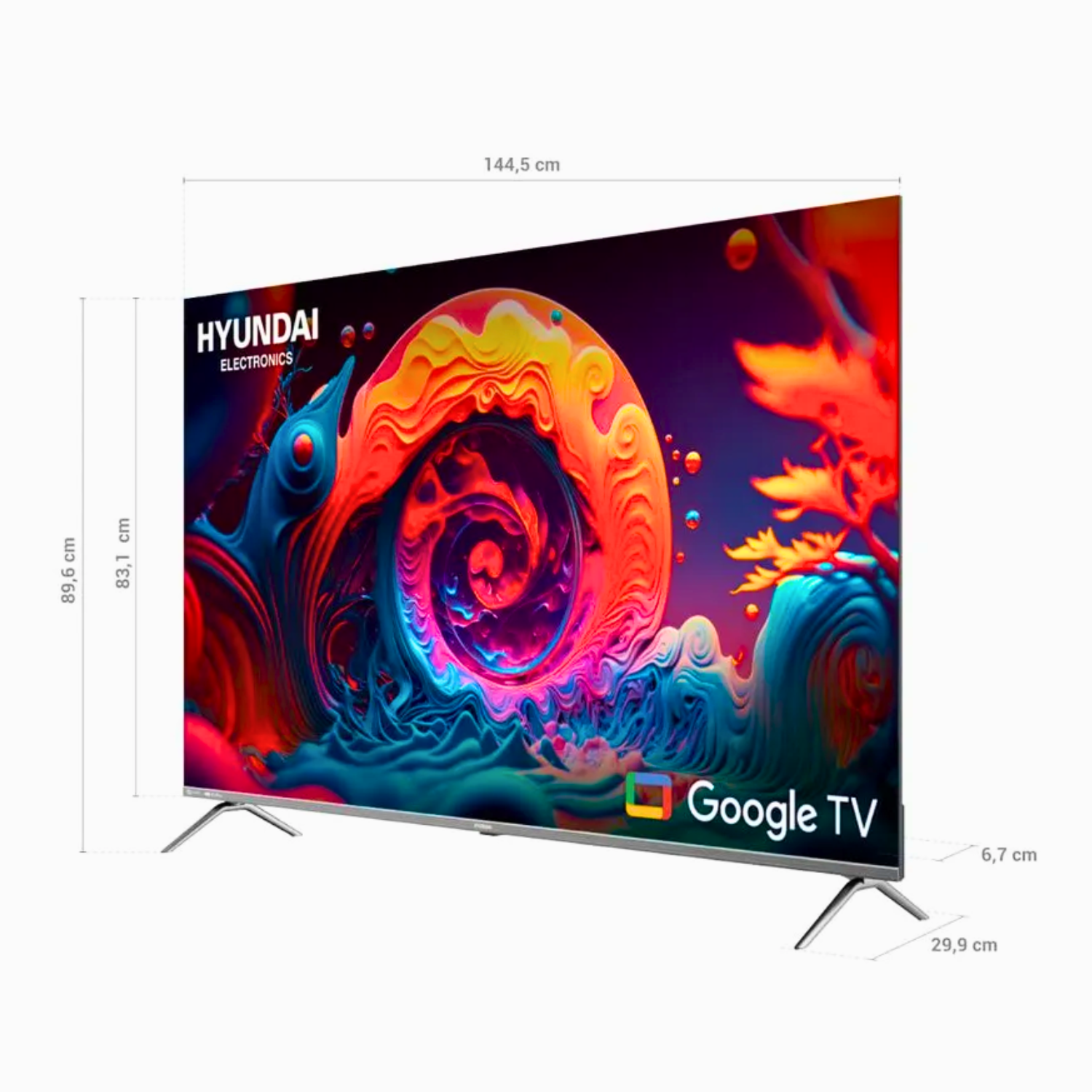 TELEVISOR HYUNDAI 65' HYLED6513QG 4K QLED GRIS - 4