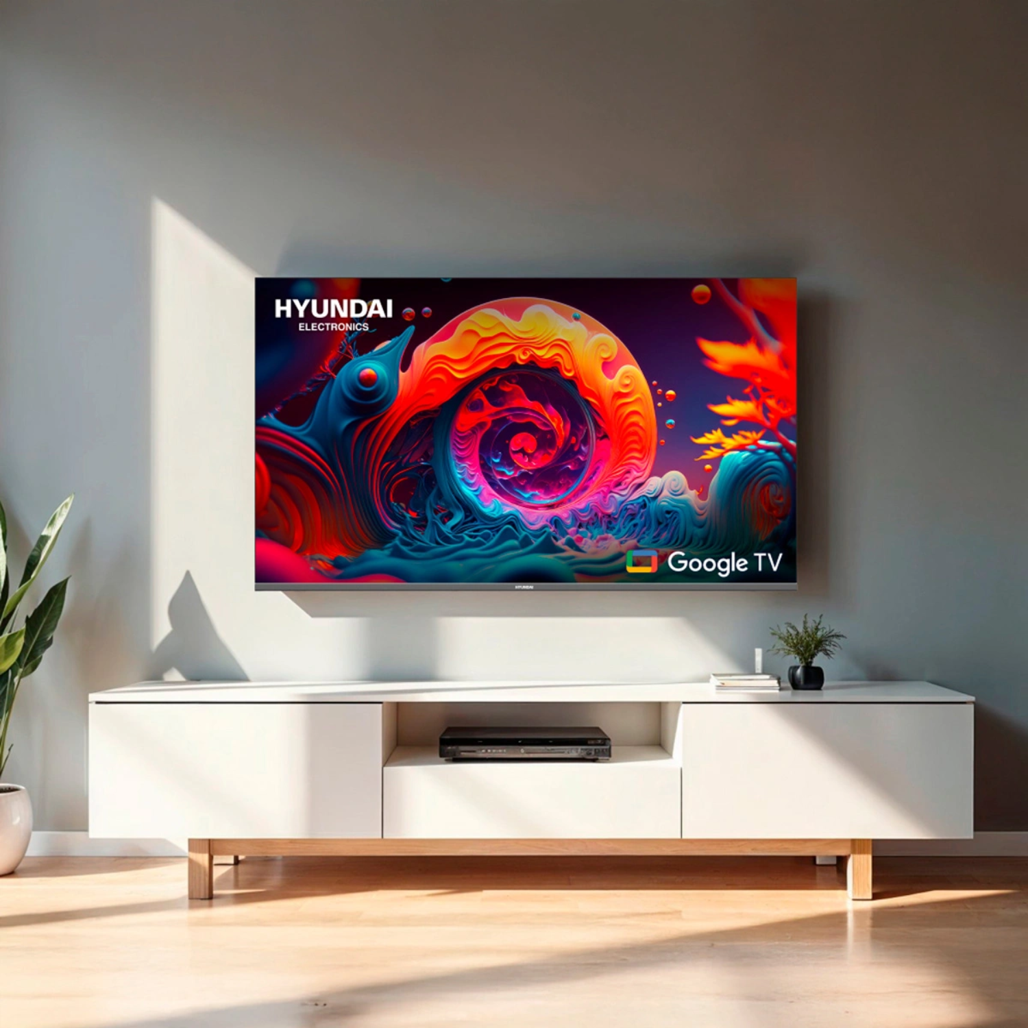 TELEVISOR SMART TV UHD 4K HYUNDAI QLED 55 HYLED5529QG - GOOGLE TV - 4