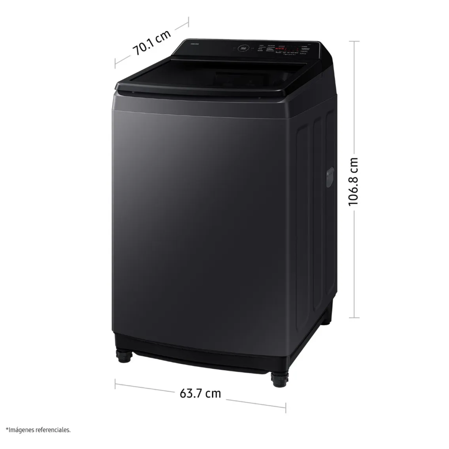 LAVADORA SAMSUNG 17 KG CARGA SUPERIOR ECO BUBBLE WA40F17E7CPE GRIS GRAFITO - 2