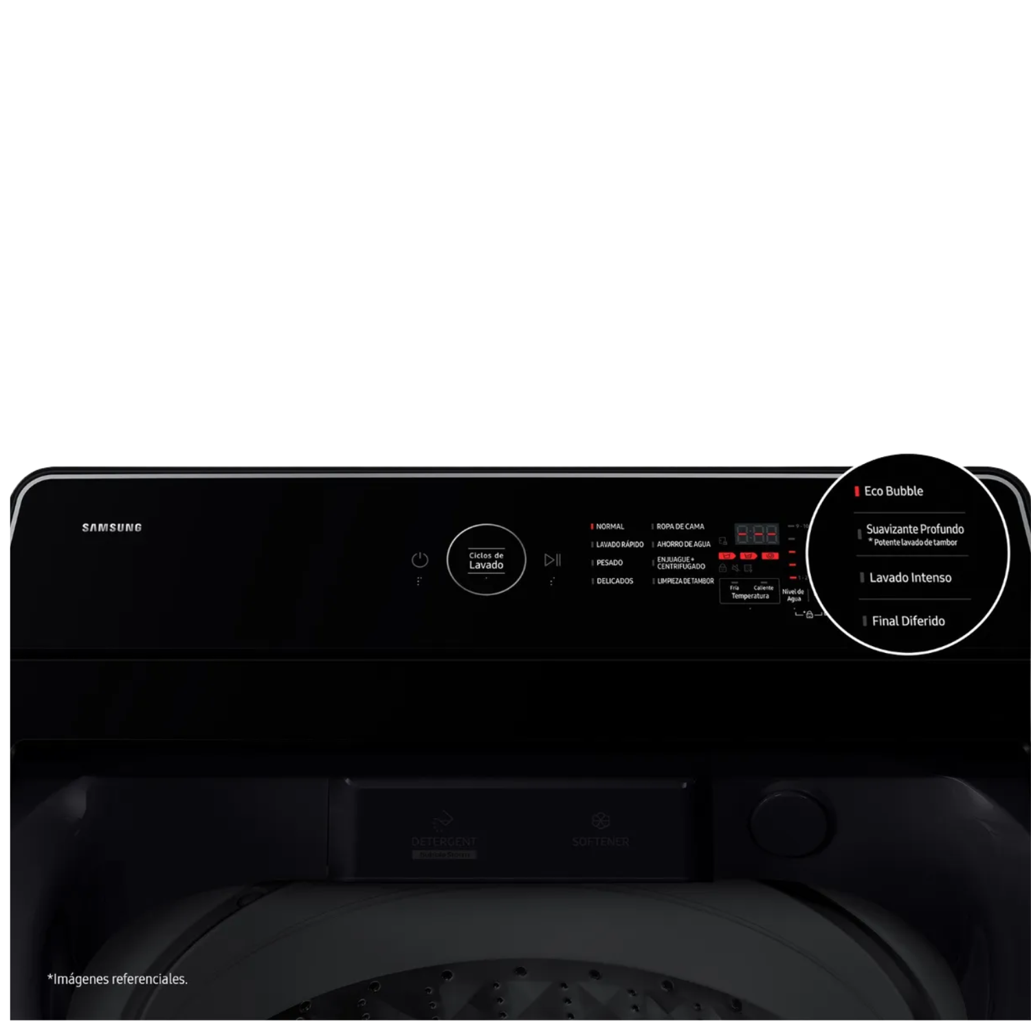 LAVADORA SAMSUNG 17 KG CARGA SUPERIOR ECO BUBBLE WA40F17E7CPE GRIS GRAFITO - 4