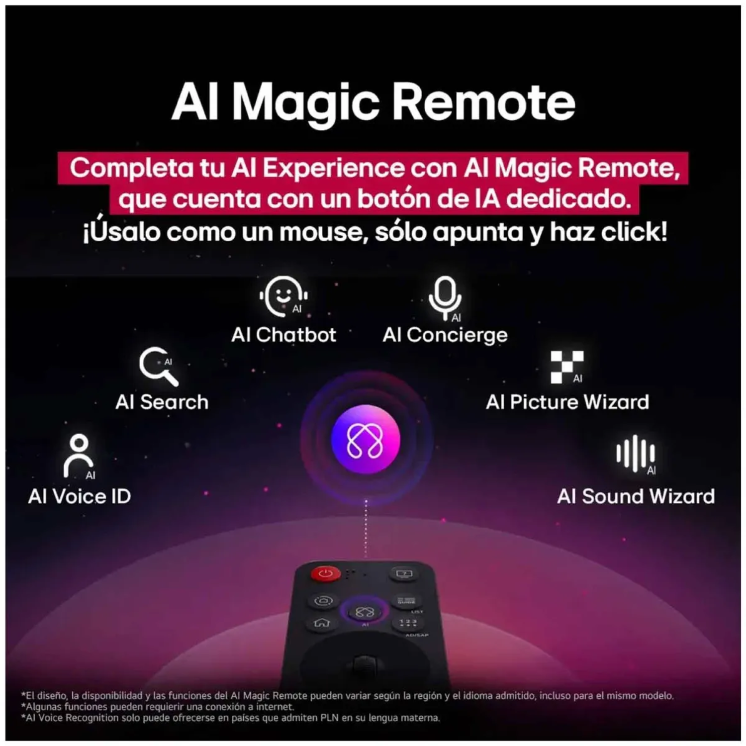 TELEVISOR SMART TV LG QNED 4K 50' 50QNED70ASA CON THINQ AI + CONTROL MAGIC - 6