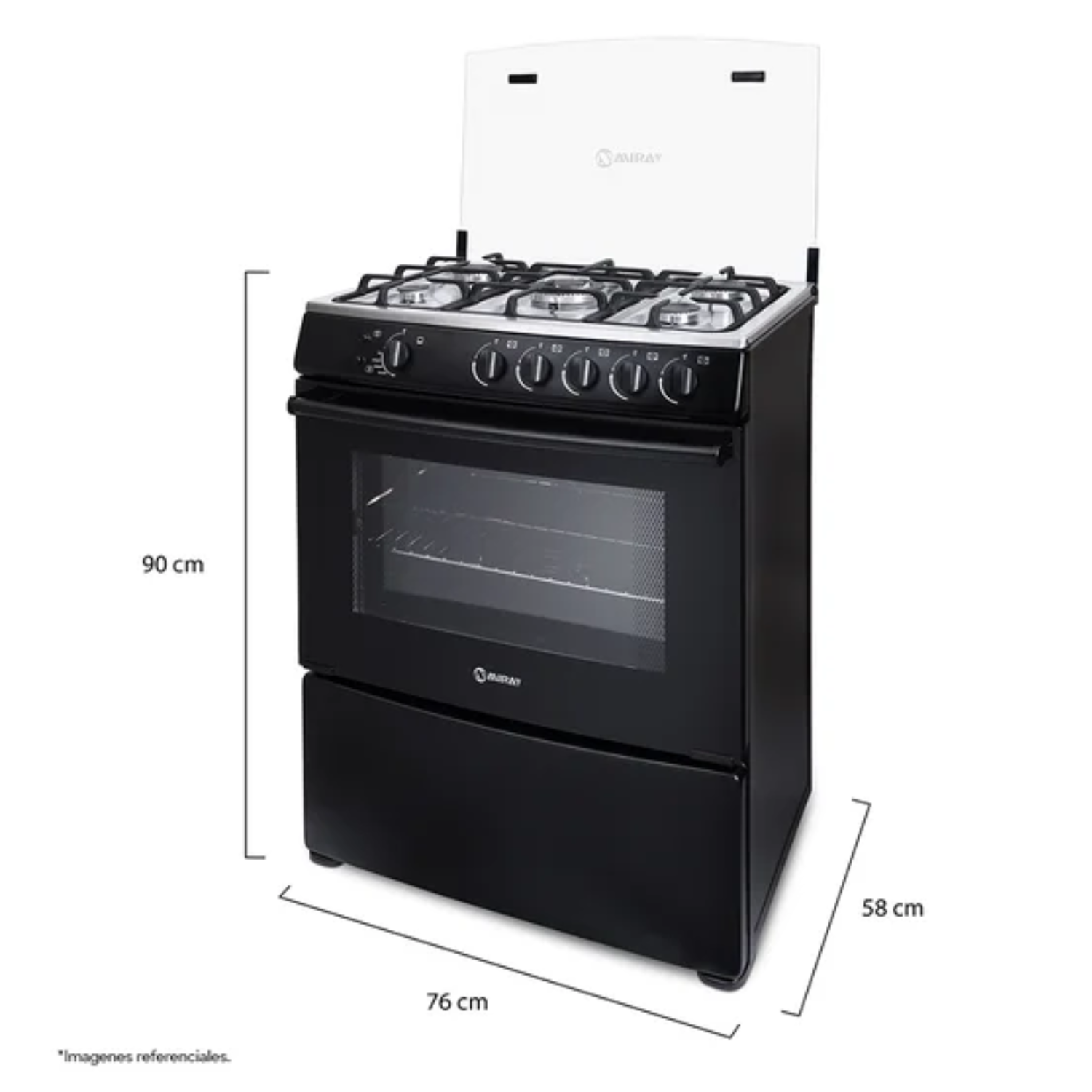 COCINA A GAS MIRAY GIRASOL PLUS GLP 5 HORNILLAS - 2