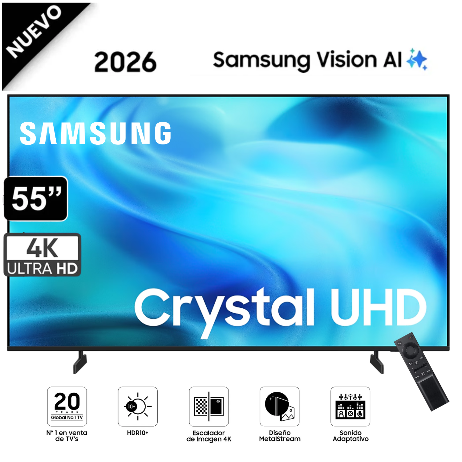TELEVISOR SAMSUNG 55' CRYSTAL UHD 4K TIZEN OS 55U8000HGXPE VISION AI (2026) - 1