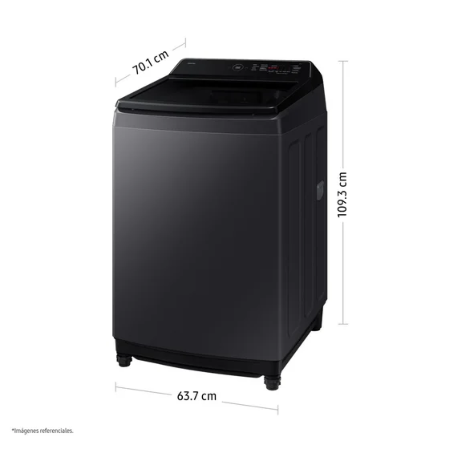 LAVADORA SAMSUNG ECOBUBBLE 19 KG CARGA SUPERIOR GRIS GRAFITO - WA40F19E7CPE - 3